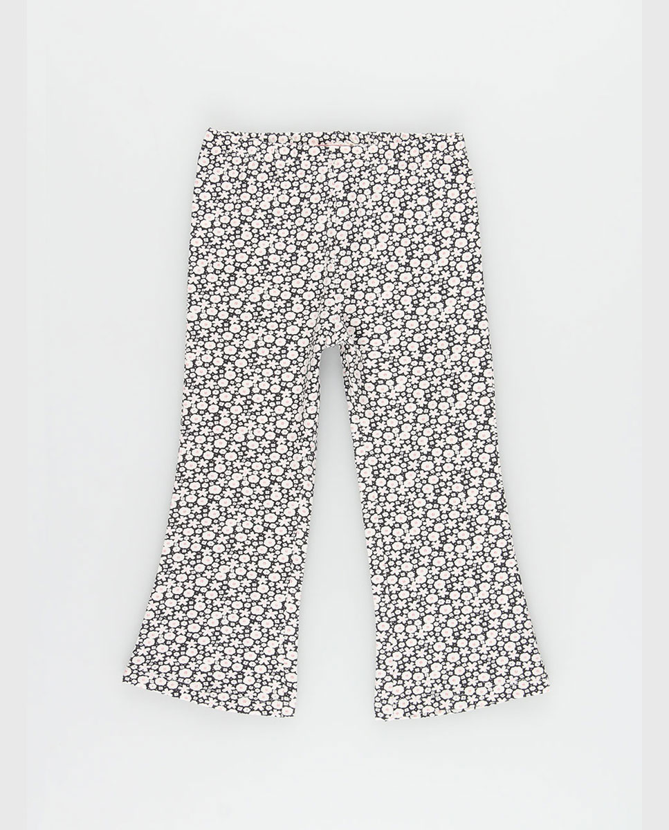 Leggings niña de punto estampado flores - Boboli - Blanco Blanco-3