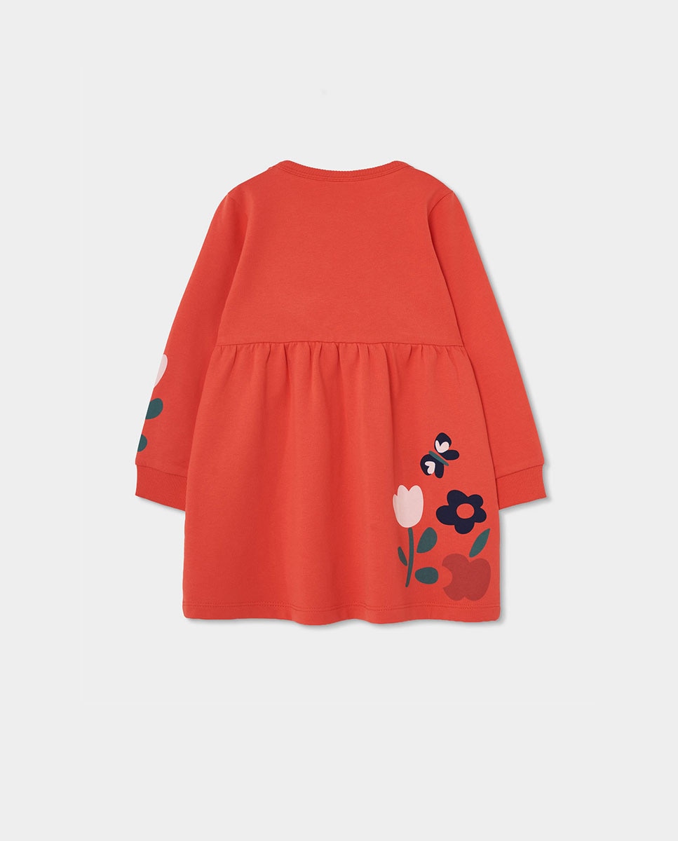 Vestido para niña de felpa estampado de flores - Boboli - Multicolor Multicolor-3