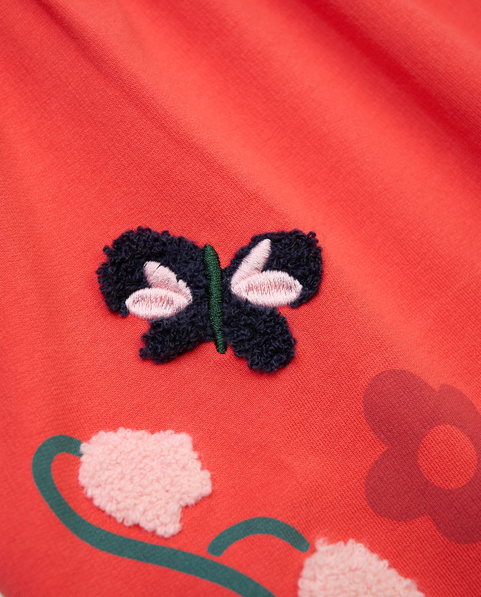 Vestido para niña de felpa estampado de flores - Boboli - Multicolor Multicolor-2