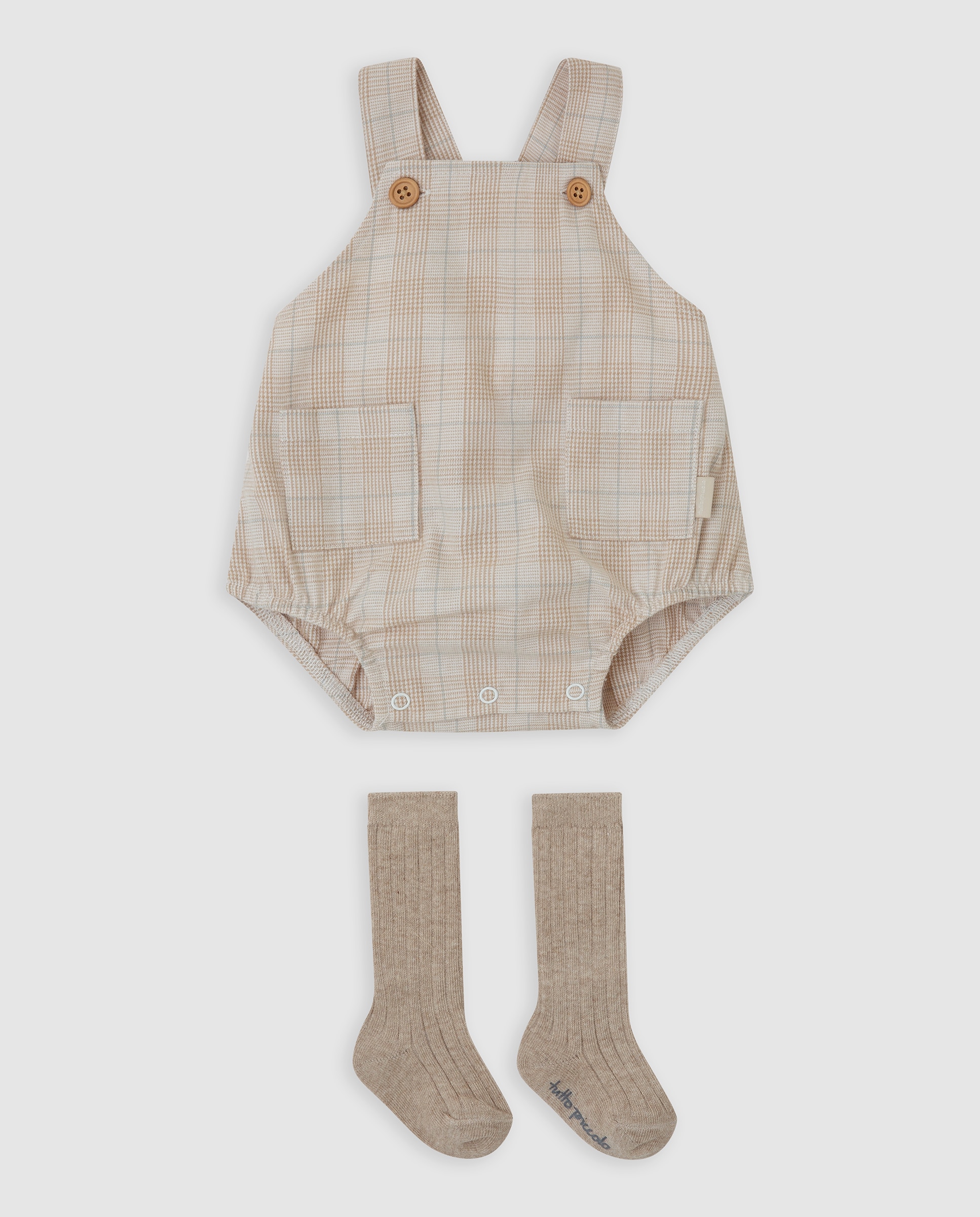 Imagen 0 de Ranita de bebé niño a cuadros con calcetines Arena