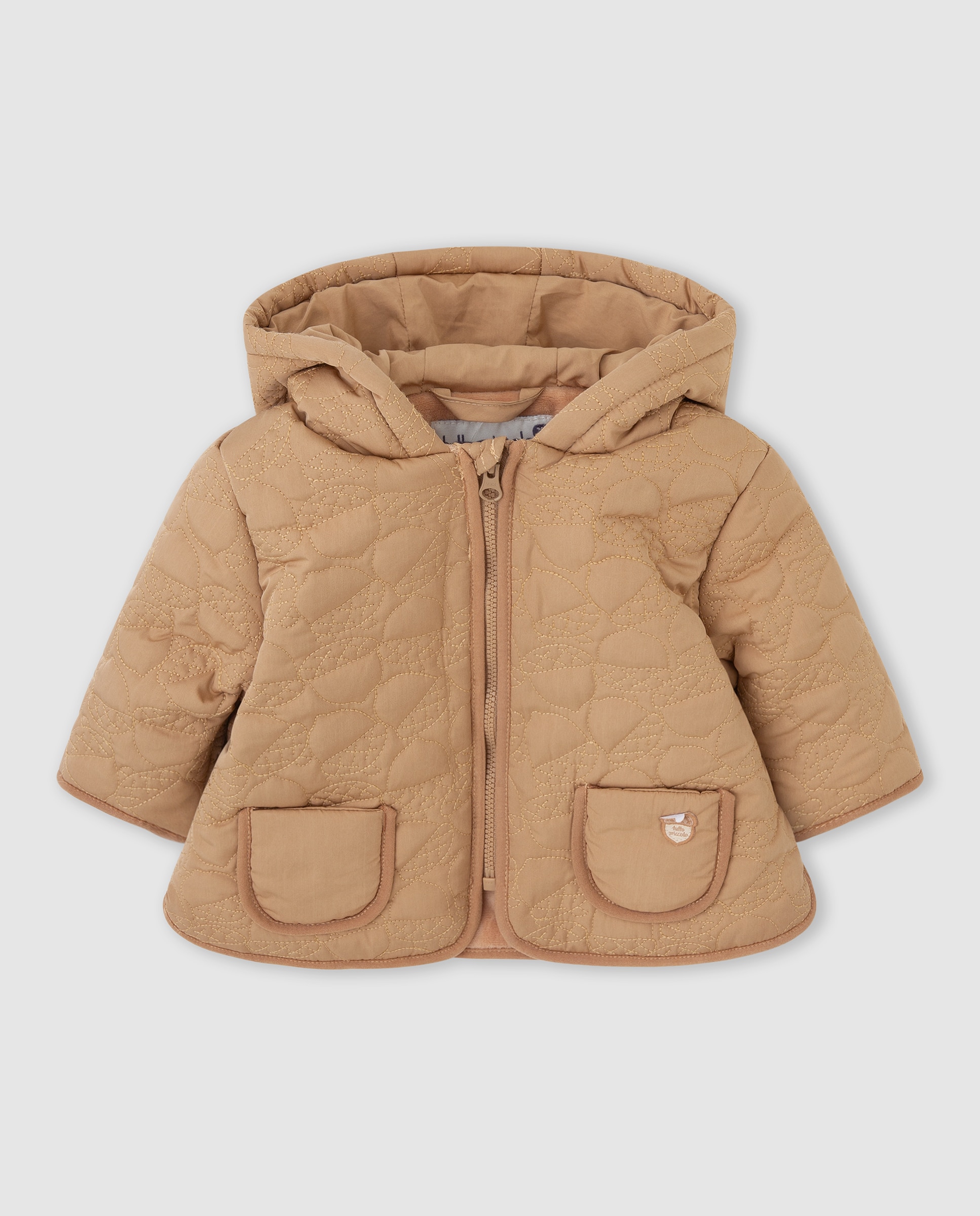 Imagen 0 de Chaquetón acolchado con capucha y cremallera Camel