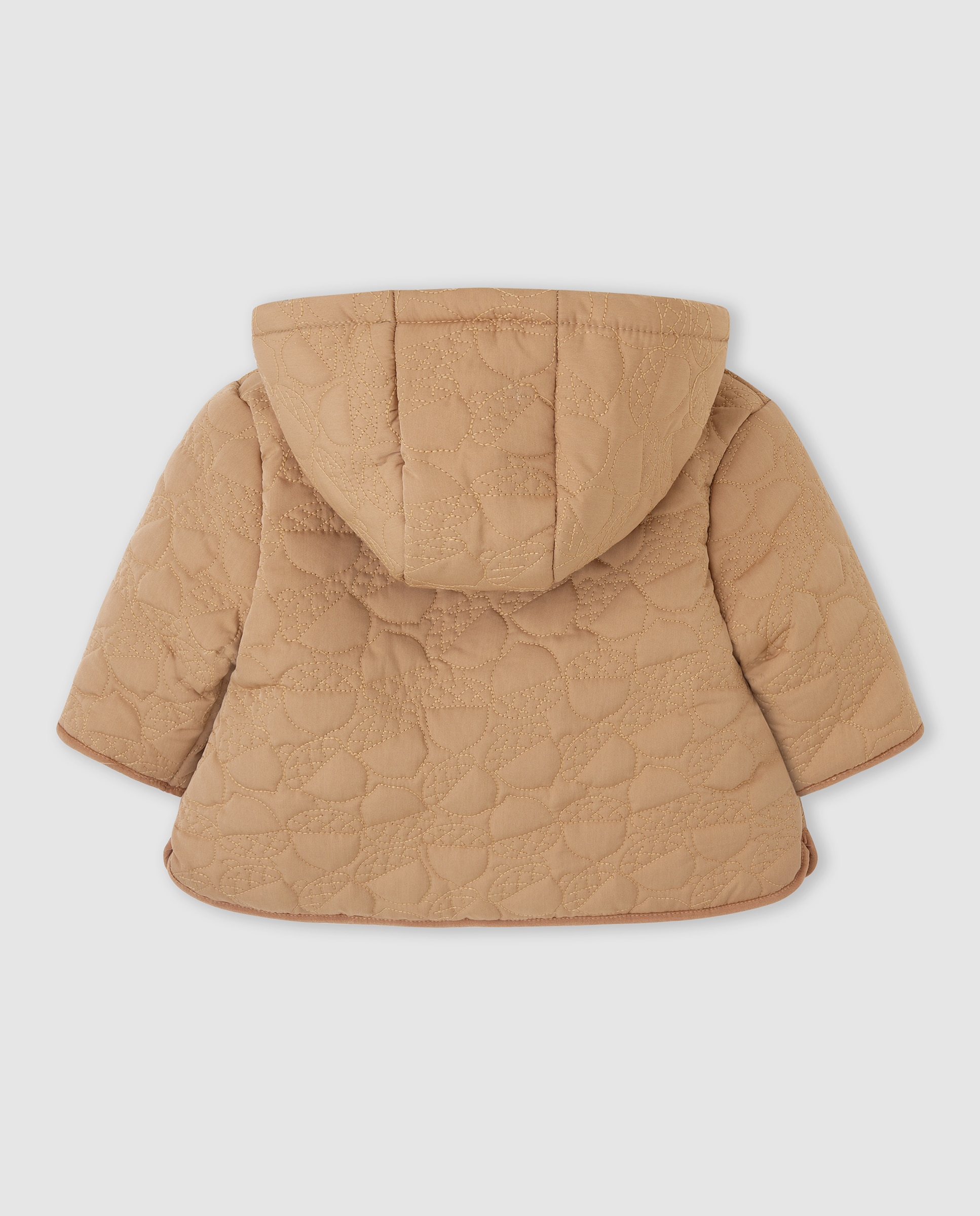 Chaquetón acolchado con capucha y cremallera - Tutto Piccolo - Camel Camel-3