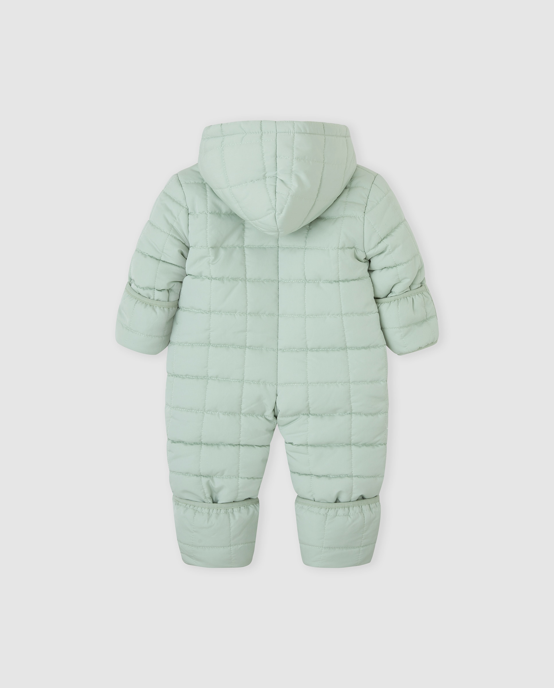 Buzo de bebé niño con capucha y cremallera - Tutto Piccolo - Verde agua Verde agua-3