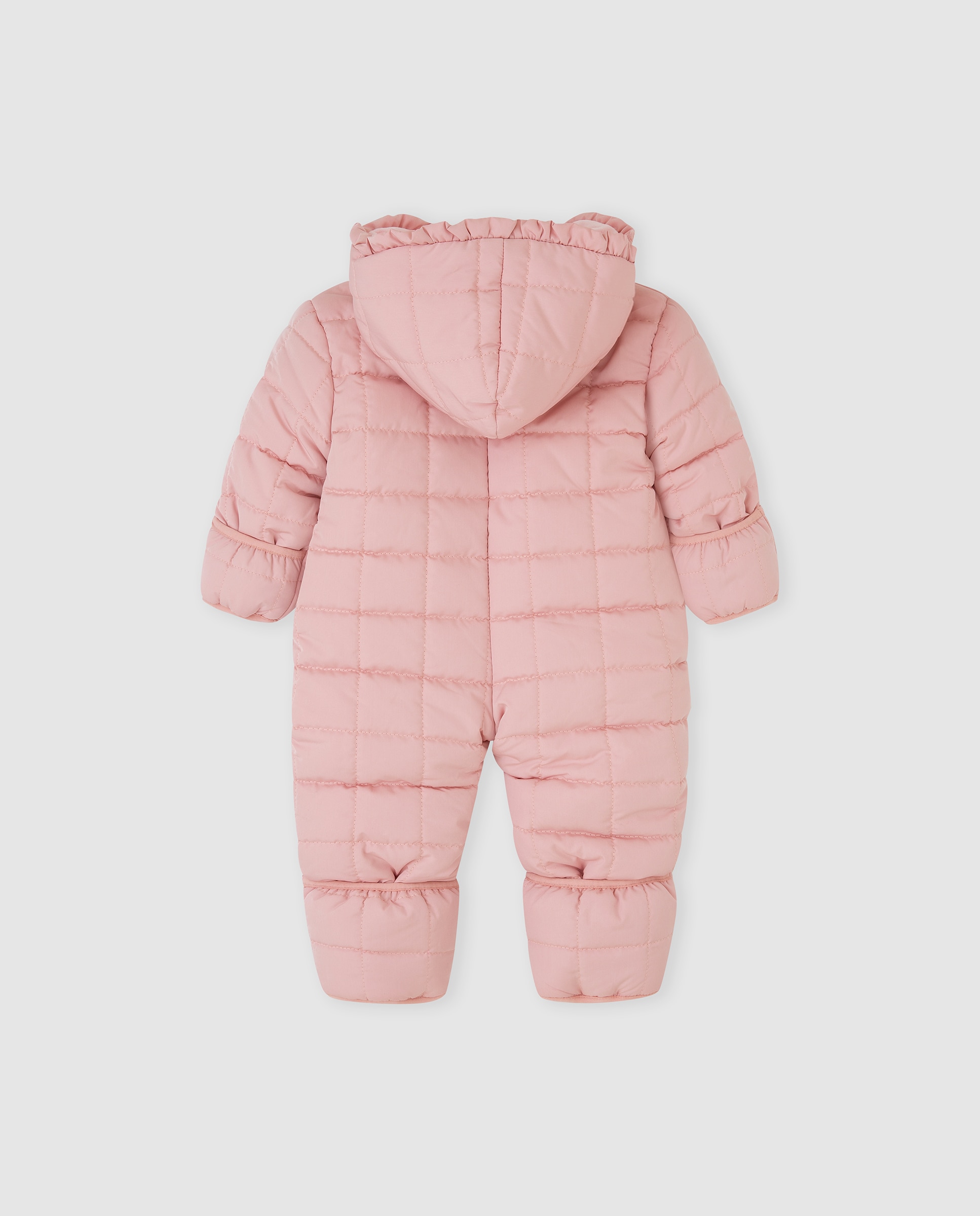 Buzo de bebé niña con capucha y cremallera - Tutto Piccolo - Rosa Rosa-3