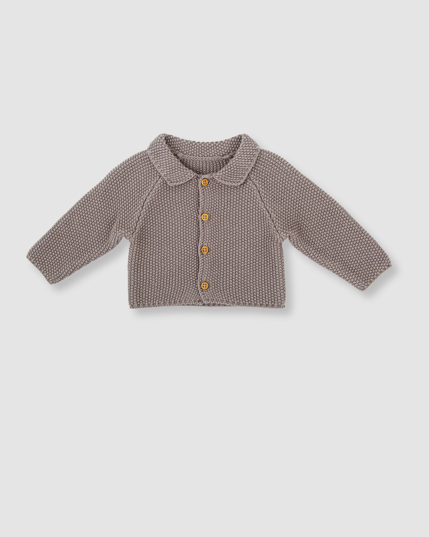 Imagen 1 de Chaqueta de bebé niño tricot con botones Gris oscuro