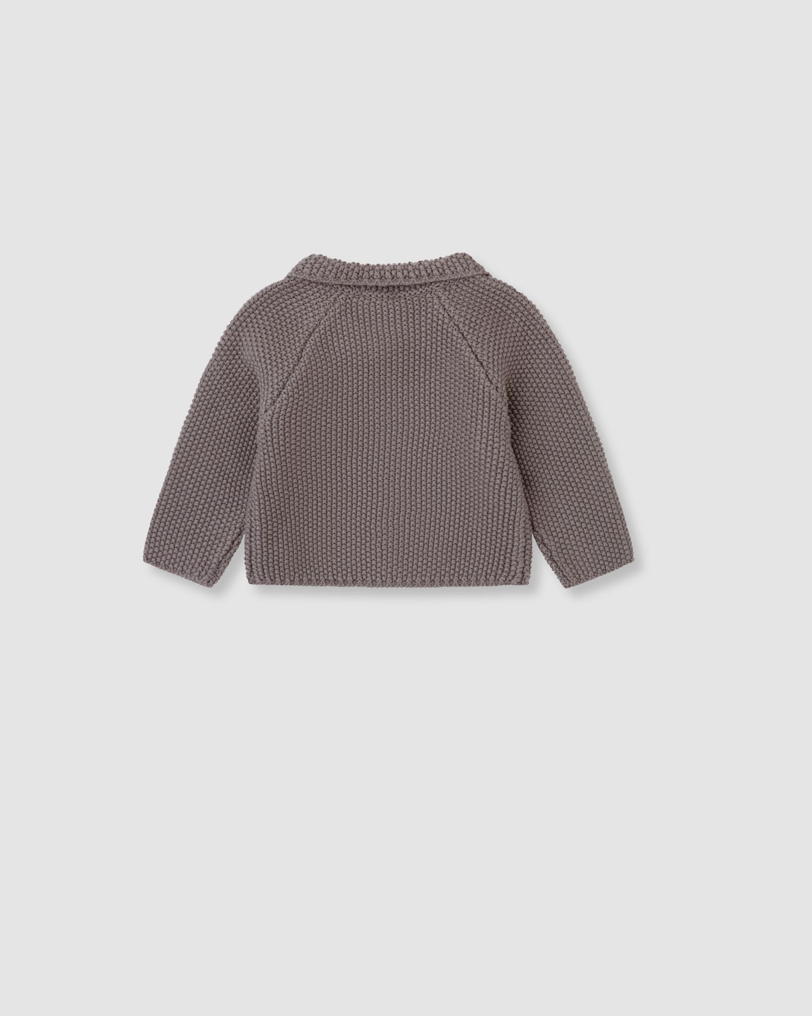 Imagen 3 de Chaqueta de bebé niño tricot con botones - Tutto Piccolo - Gris oscuro Gris oscuro