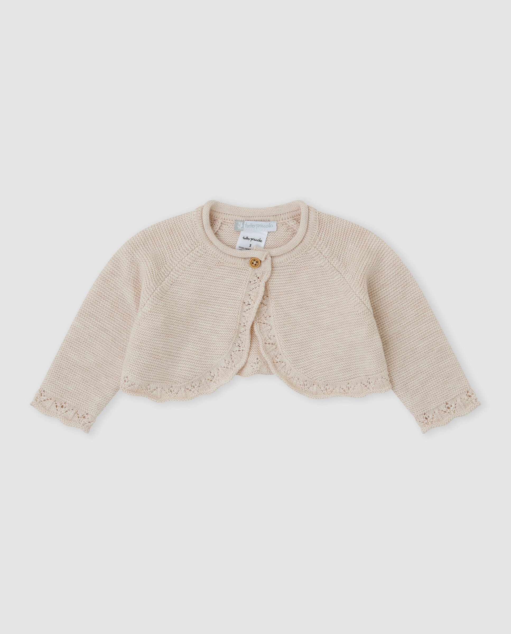 Chaqueta de bebé niña tricot con botón - Tutto Piccolo - Arena Arena-1