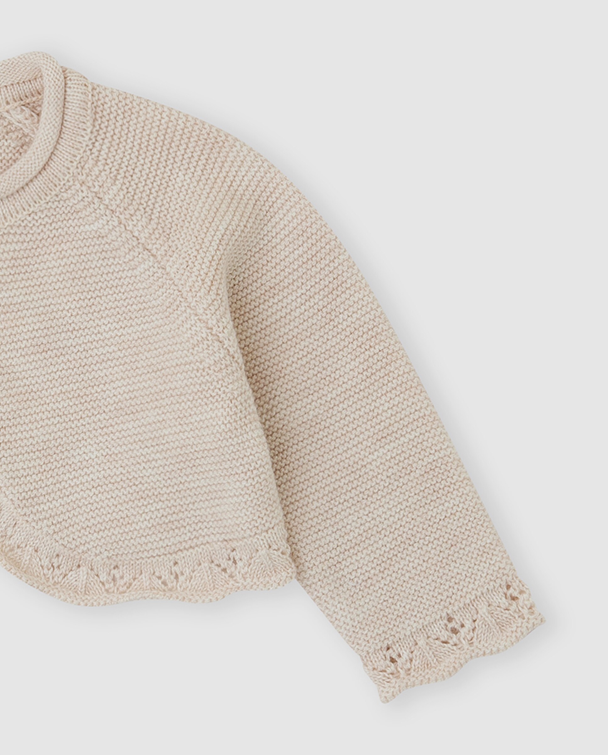 Chaqueta de bebé niña tricot con botón - Tutto Piccolo - Arena Arena-2