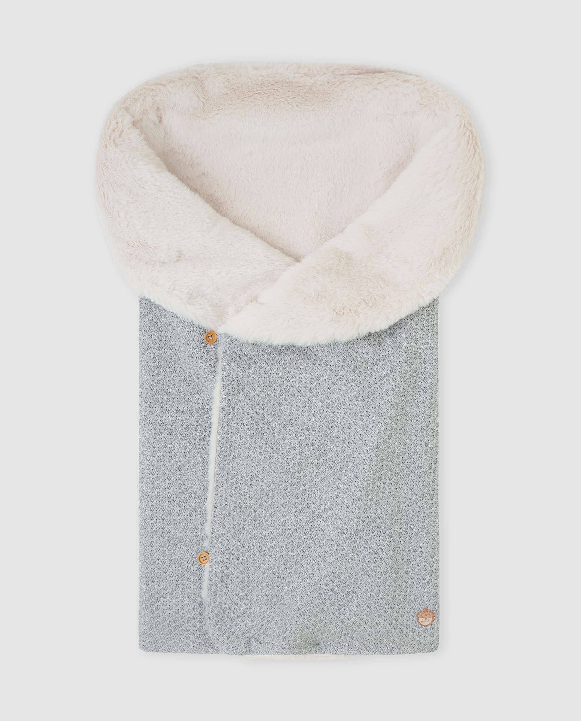 Imagen 0 de Saquito de bebé tricot con forro Gris