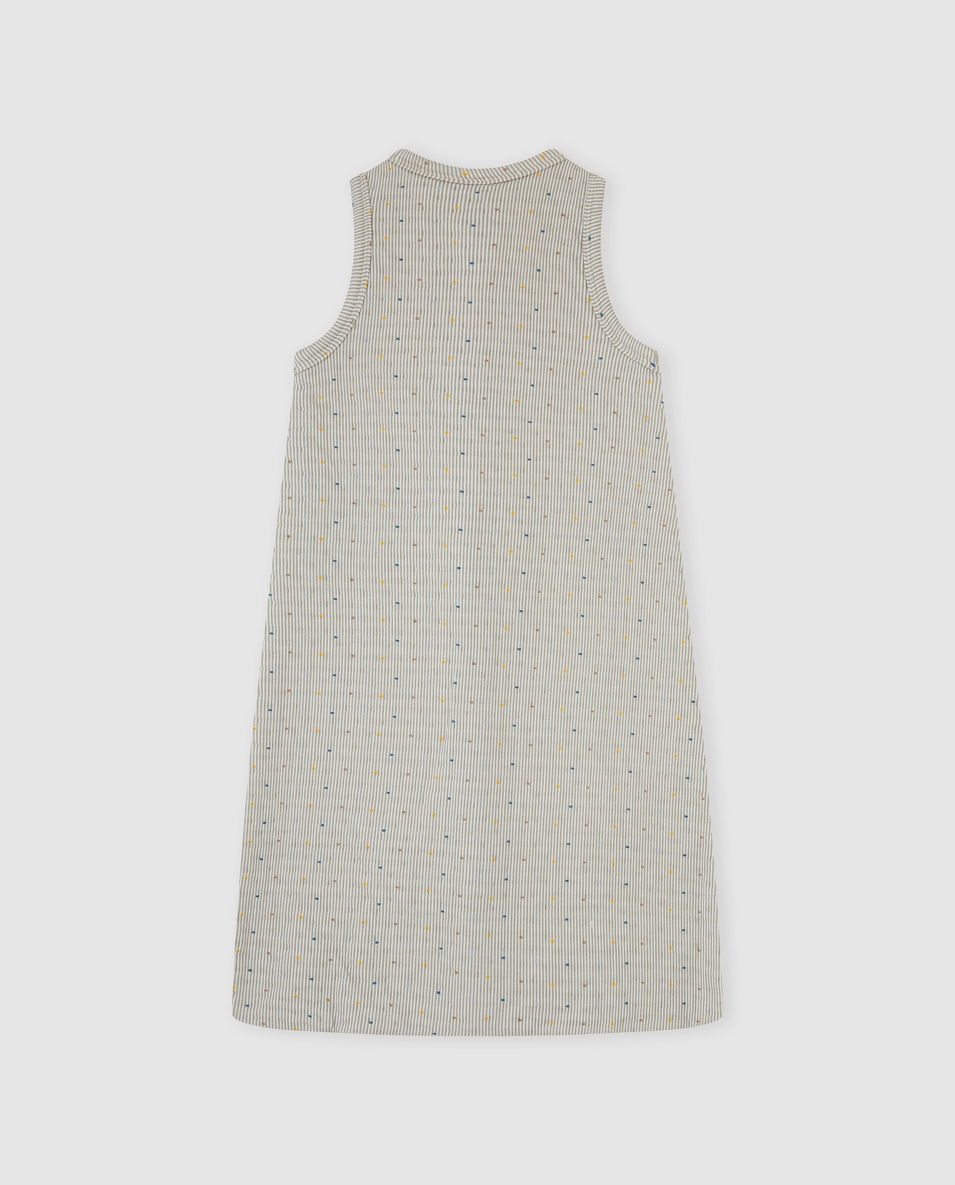 Saco de bebé a rayas con cremallera - Tutto Piccolo - Gris Gris-3