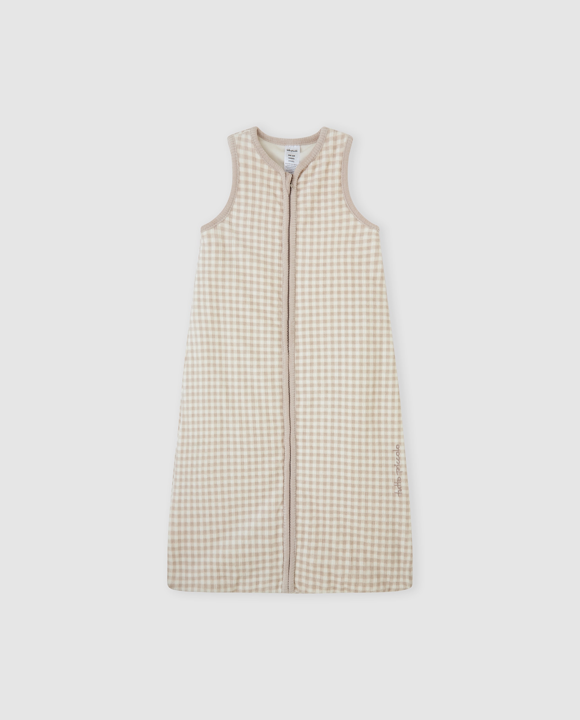 Imagen 0 de Saco de bebé tundosado vichy Marrón claro