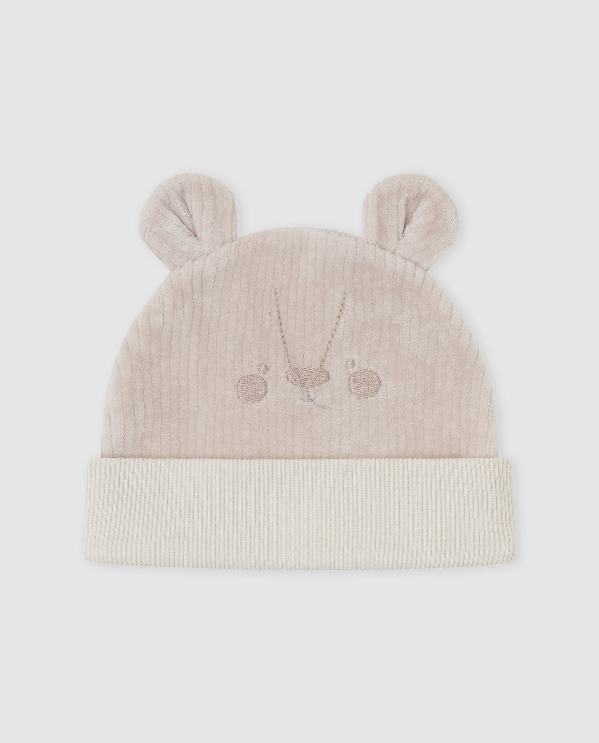 Imagen 0 de Gorro de bebé niño tundosado con león Marrón