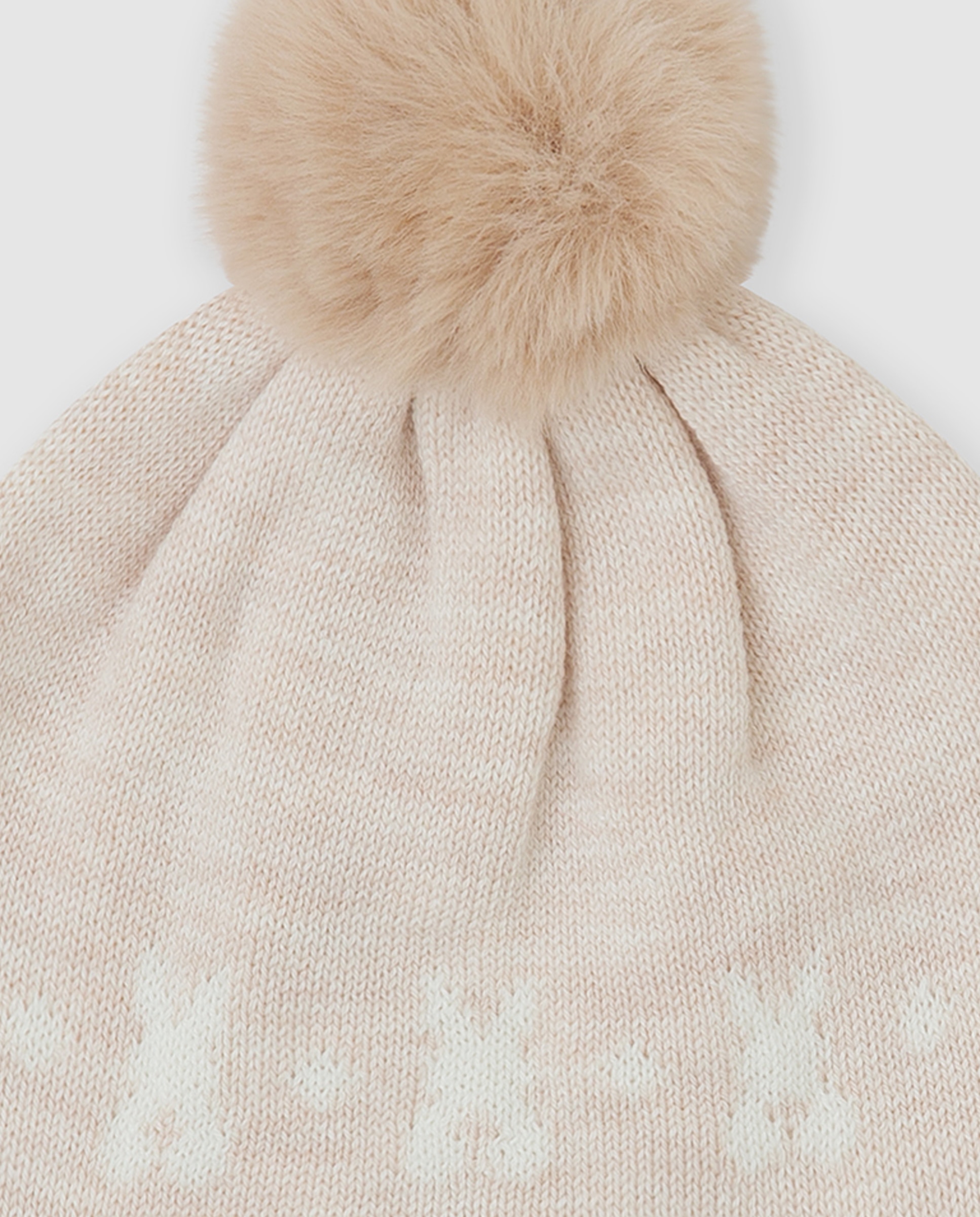 Gorro de bebé niño tricot con pompón - Tutto Piccolo - Marrón Marrón-3