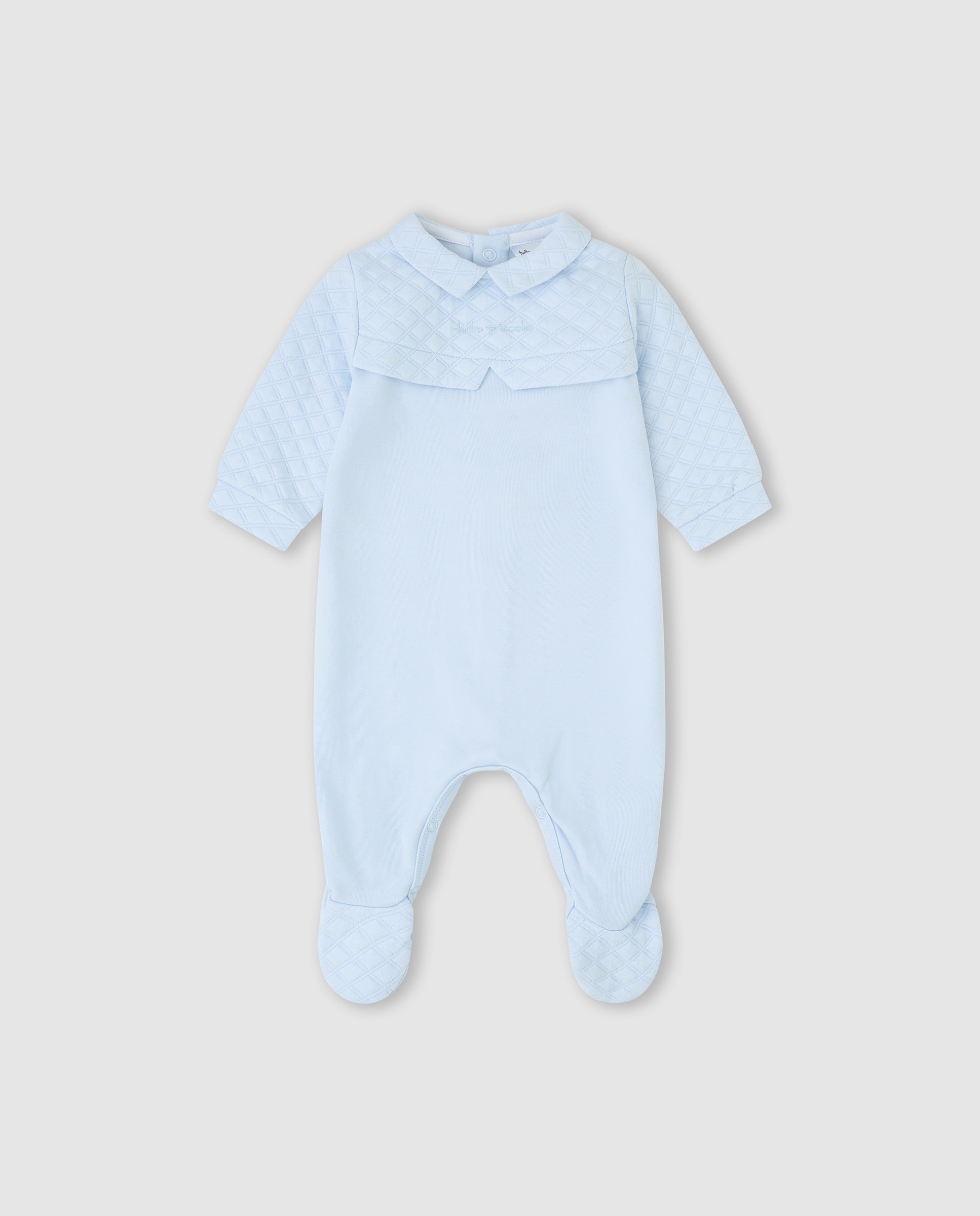 Imagen 0 de Pelele de bebé niño de canesú acolchado Azul claro