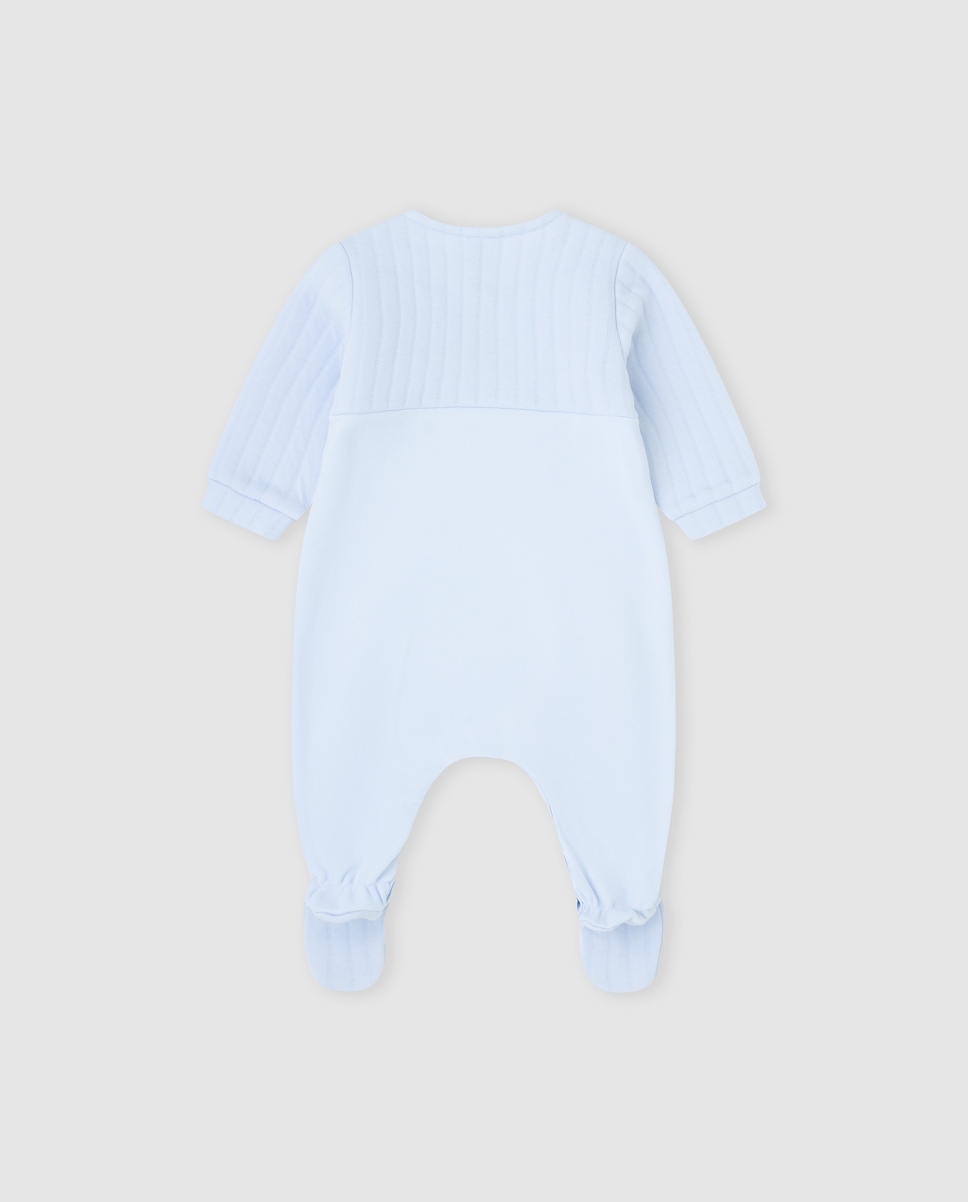 Pelele de bebé niño de canesú acolchado - Tutto Piccolo - Azul claro Azul claro-3