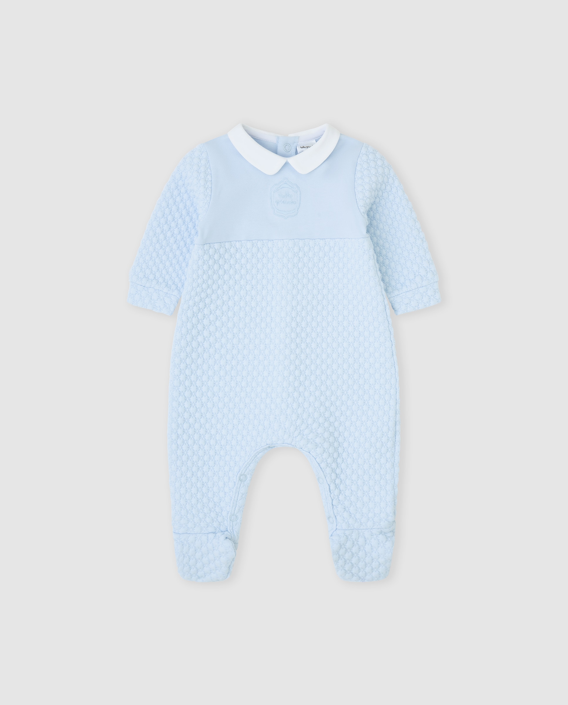 Pelele de bebé niño acolchado - Tutto Piccolo - Azul claro Azul claro-1