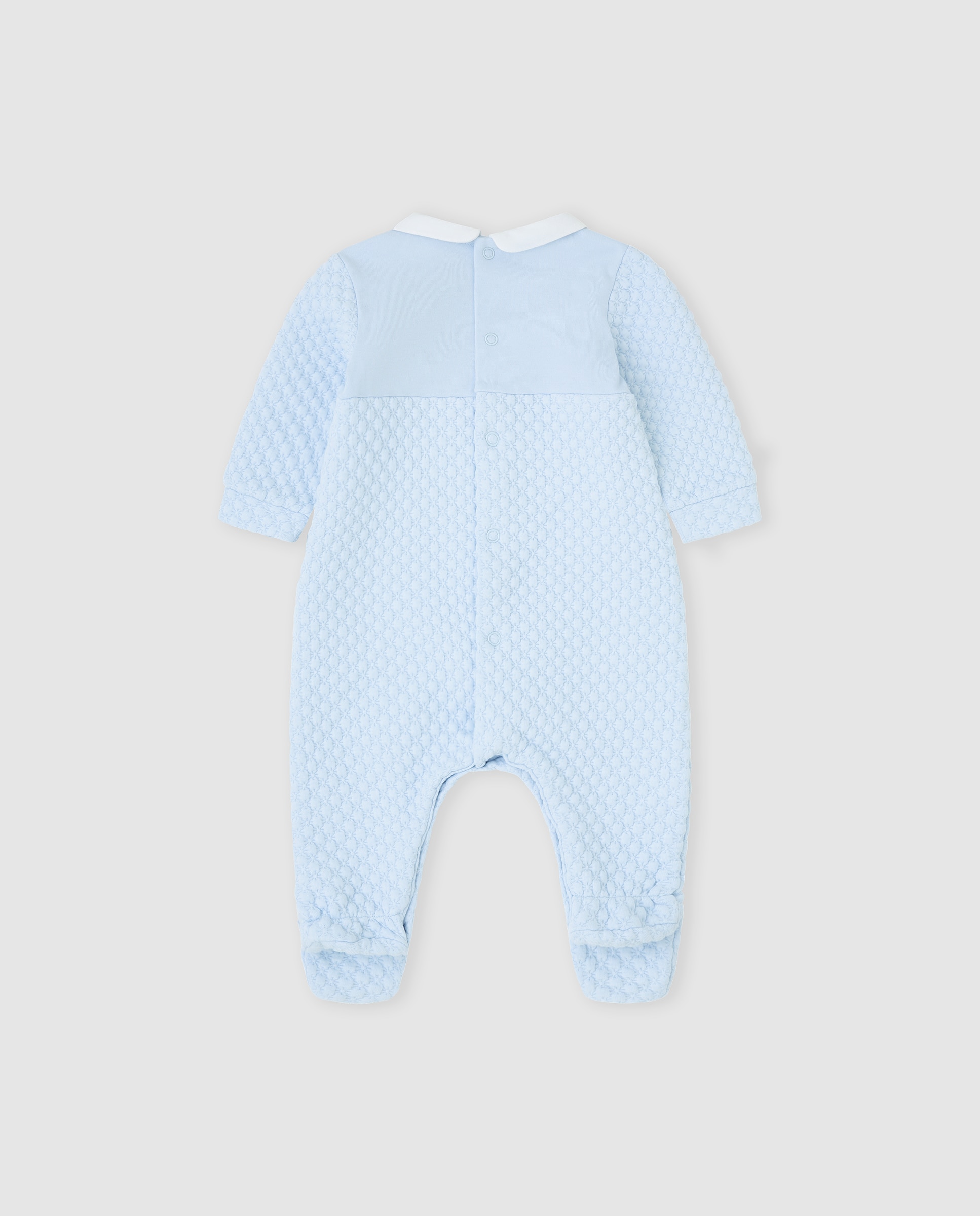 Pelele de bebé niño acolchado - Tutto Piccolo - Azul claro Azul claro-3