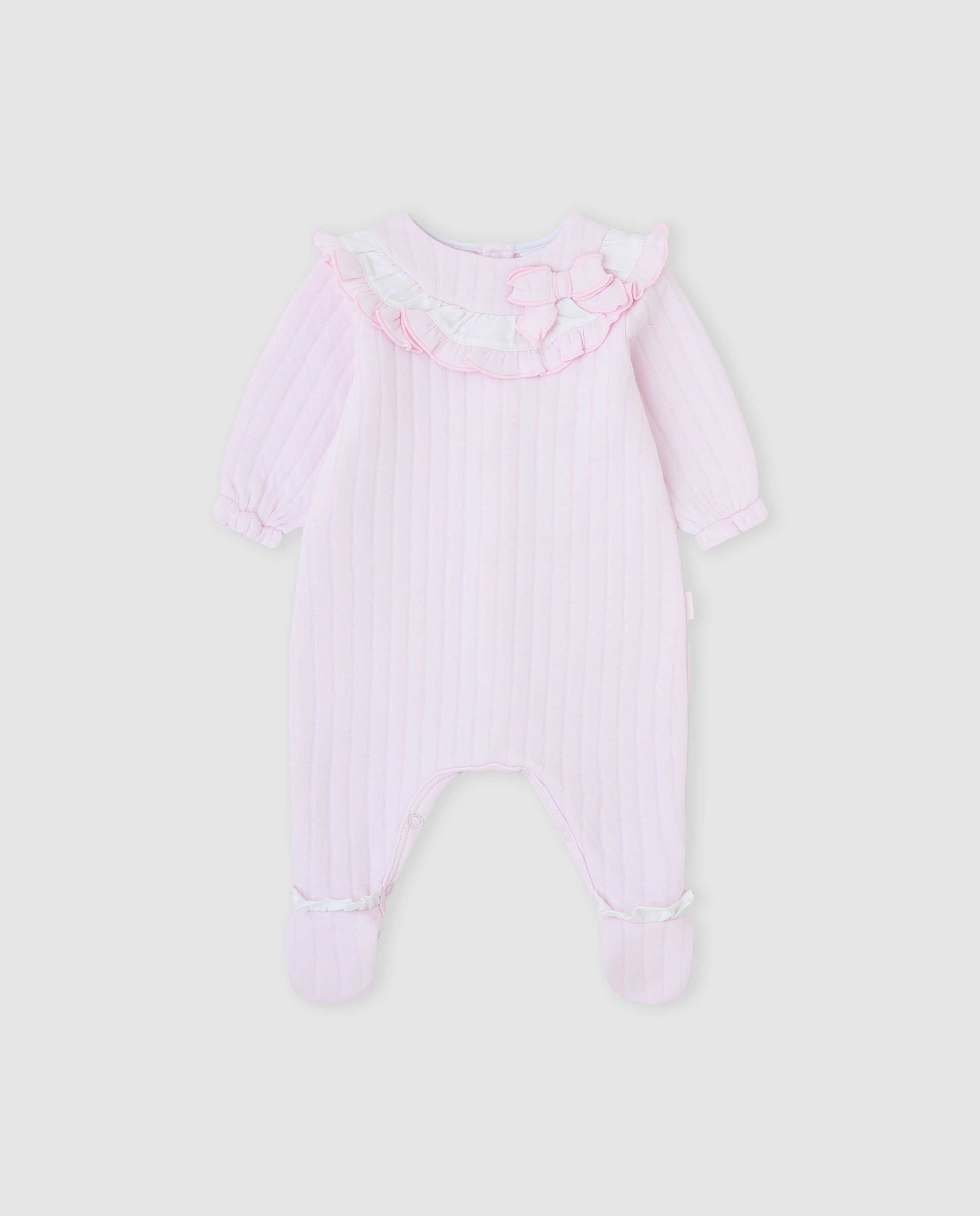 Imagen 0 de Pelele de bebé niña acolchado con volante Rosa