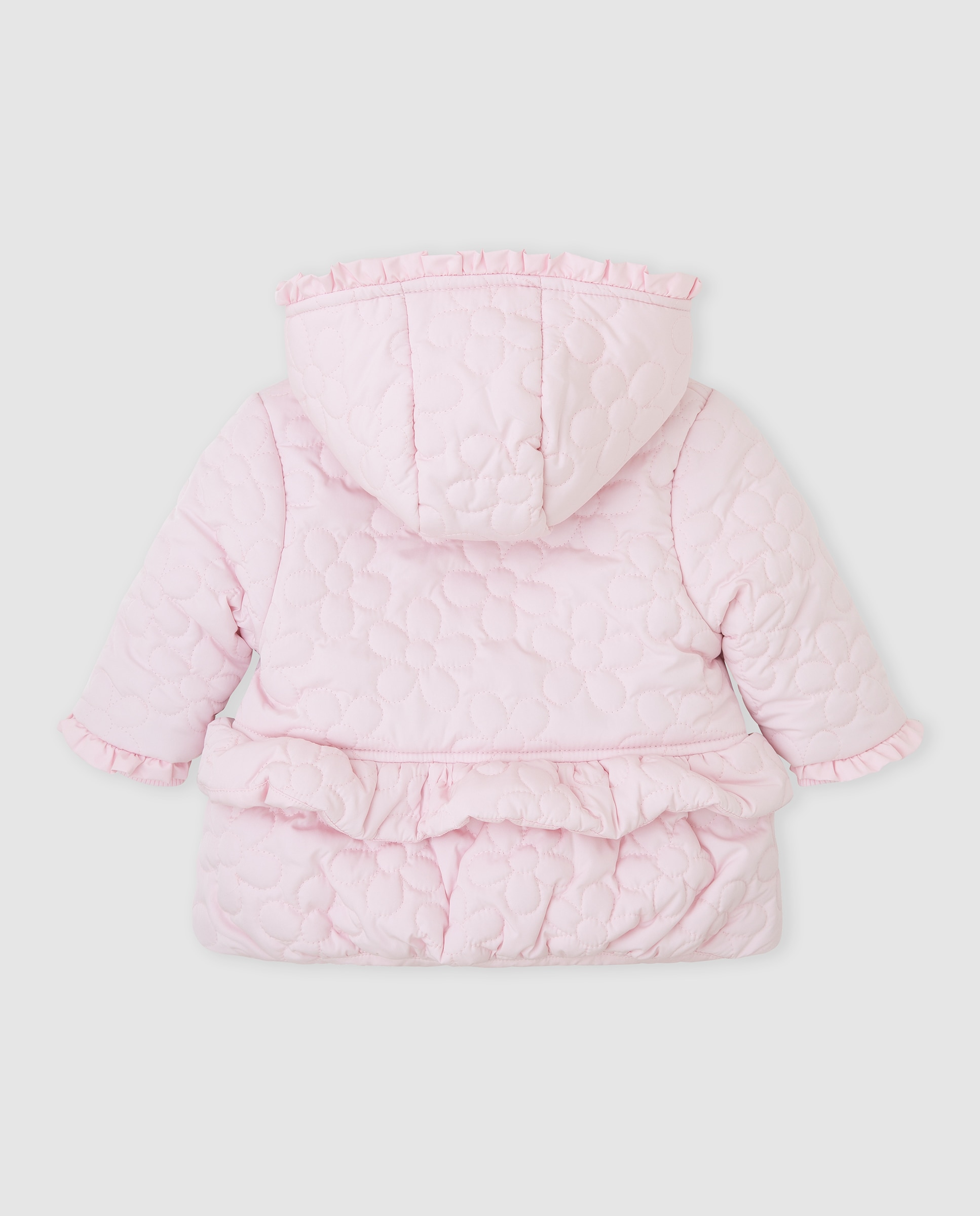 Plumífero de niña acolchado con capucha - Tutto Piccolo - Rosa Rosa-3
