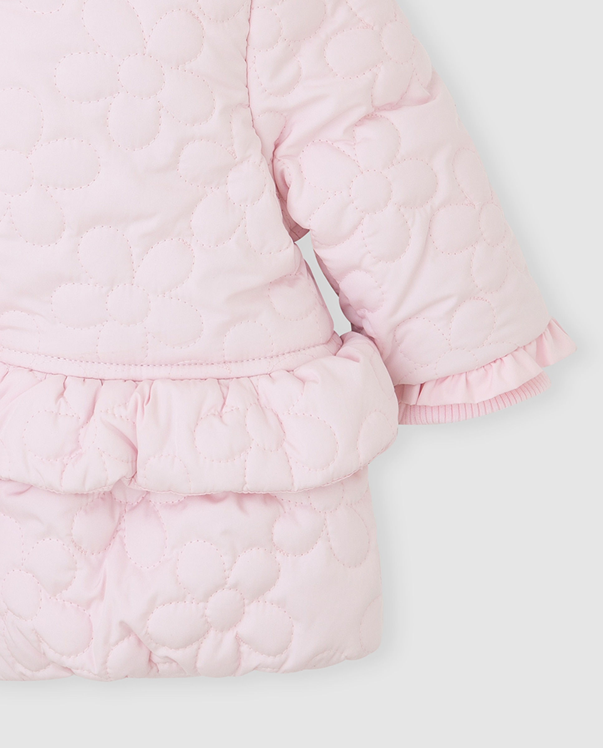 Plumífero de niña acolchado con capucha - Tutto Piccolo - Rosa Rosa-2