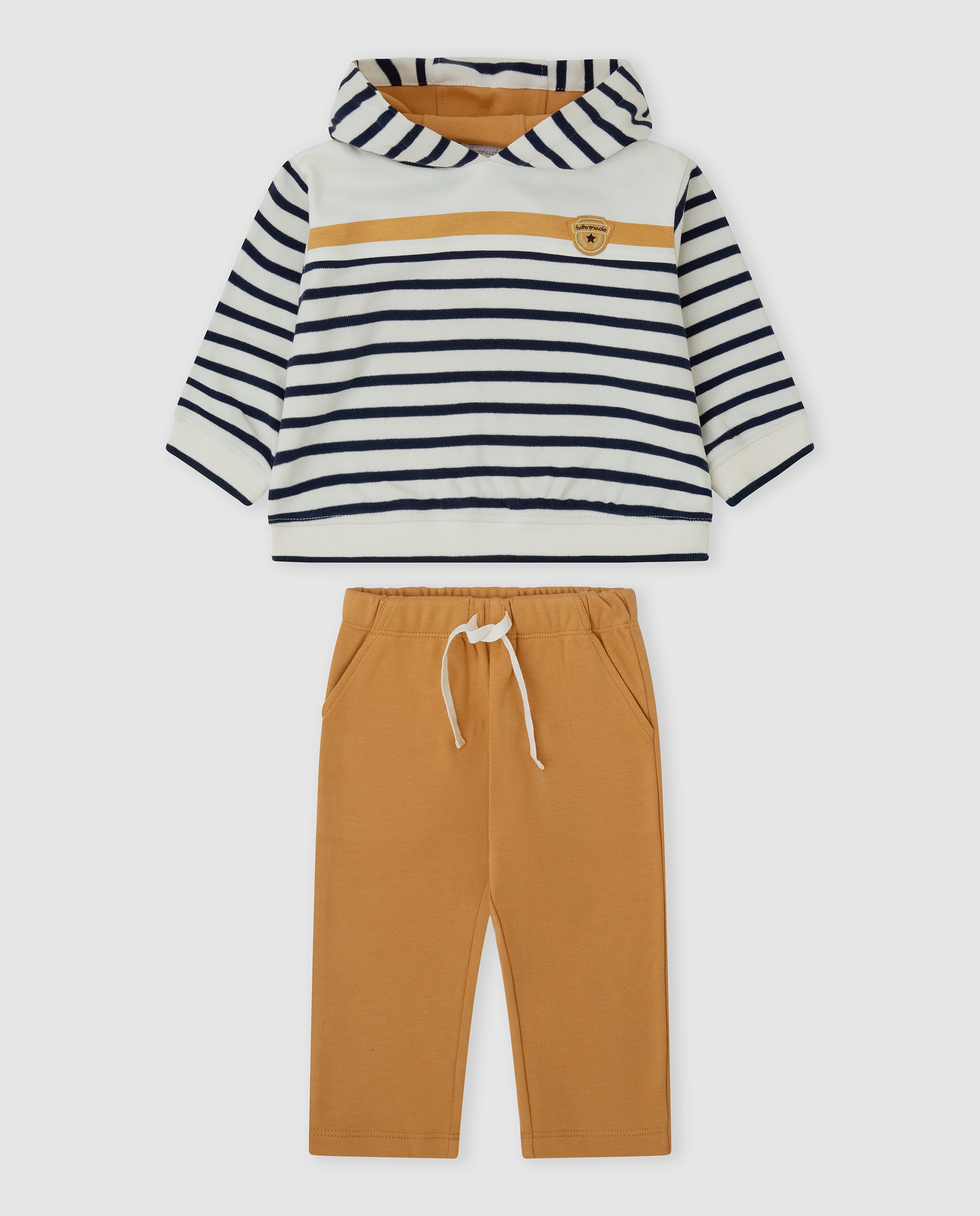 Imagen 0 de Conjunto de niño de algodón a rayas Azul marino