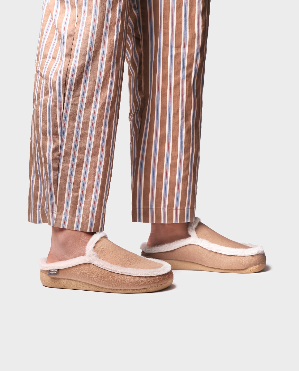 Zapatillas de casa de mujer tipo zueco - Toni Pons - Marrón claro Marrón claro-2