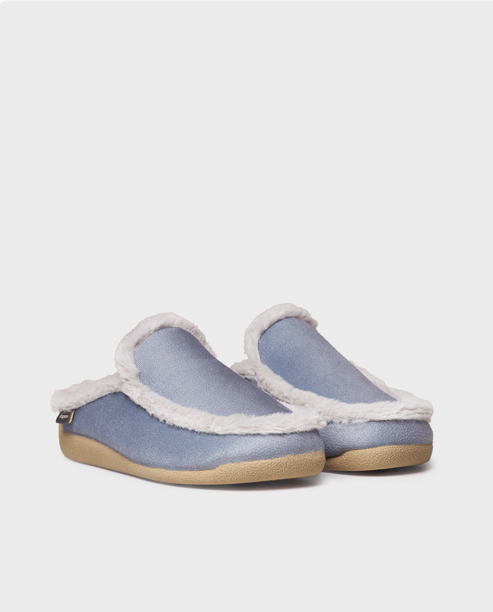 Zapatillas de casa de mujer tipo zueco - Toni Pons - Azul Azul-4