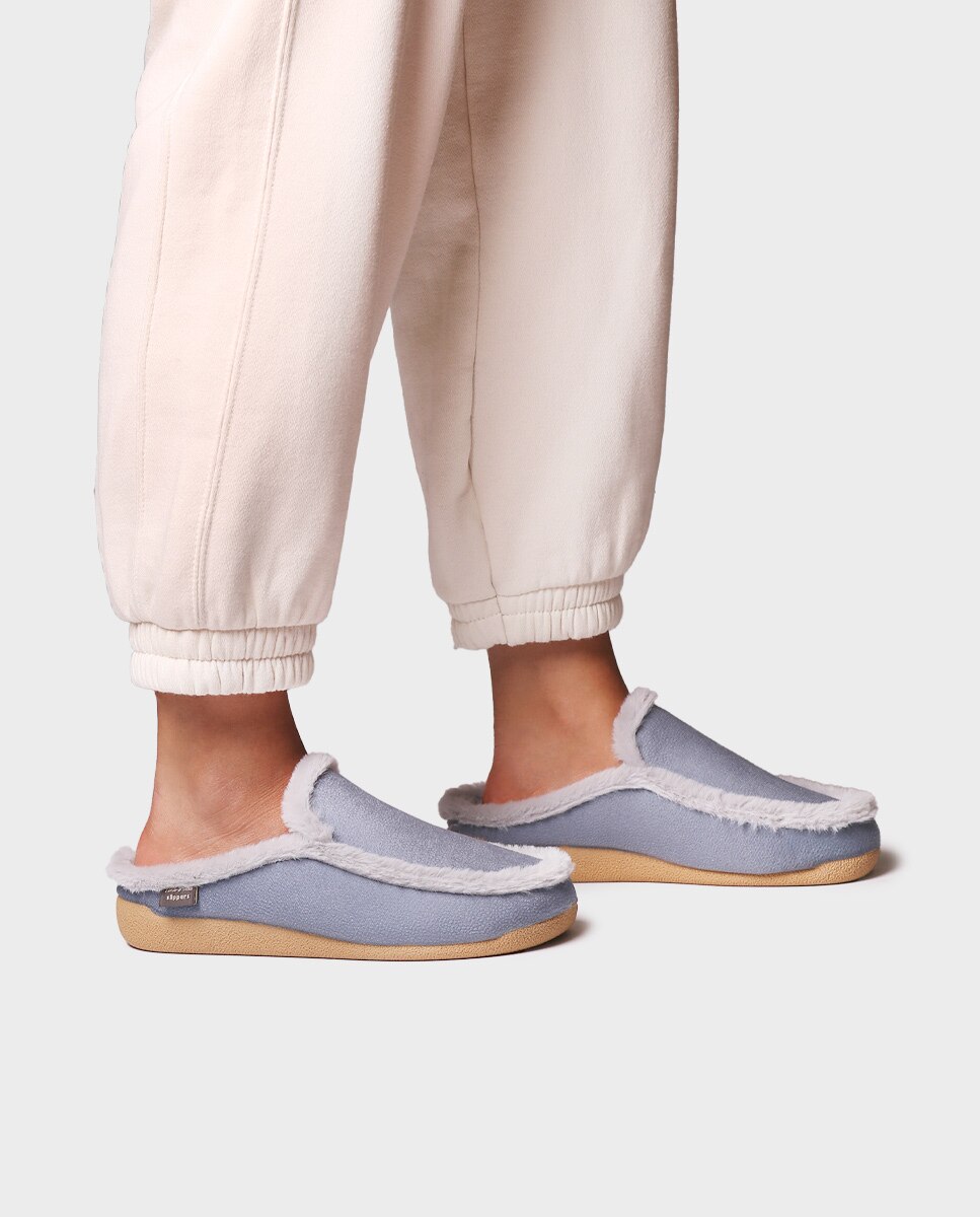 Zapatillas de casa de mujer tipo zueco - Toni Pons - Azul Azul-2