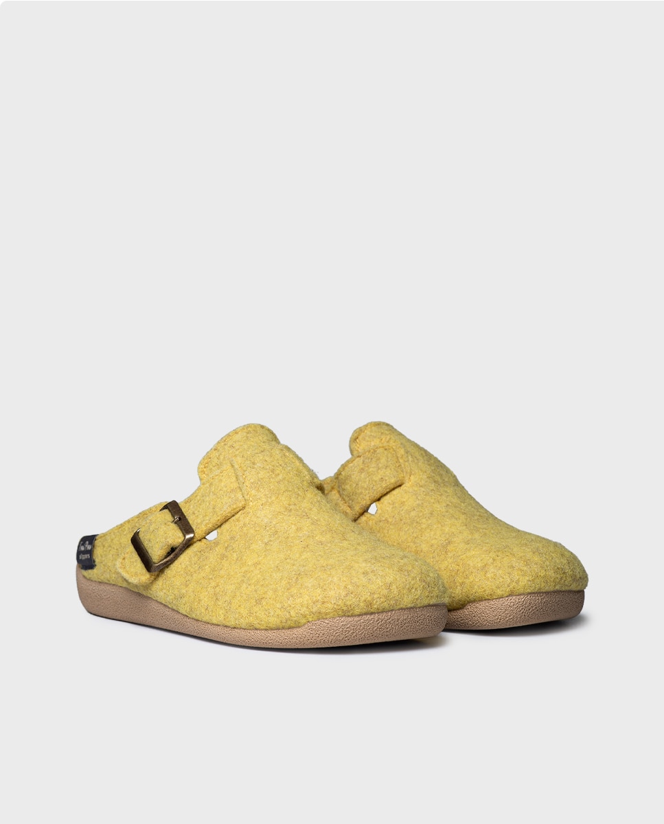 Zapatillas de casa cerradas de mujer de fieltro - Toni Pons - Amarillo Amarillo-4