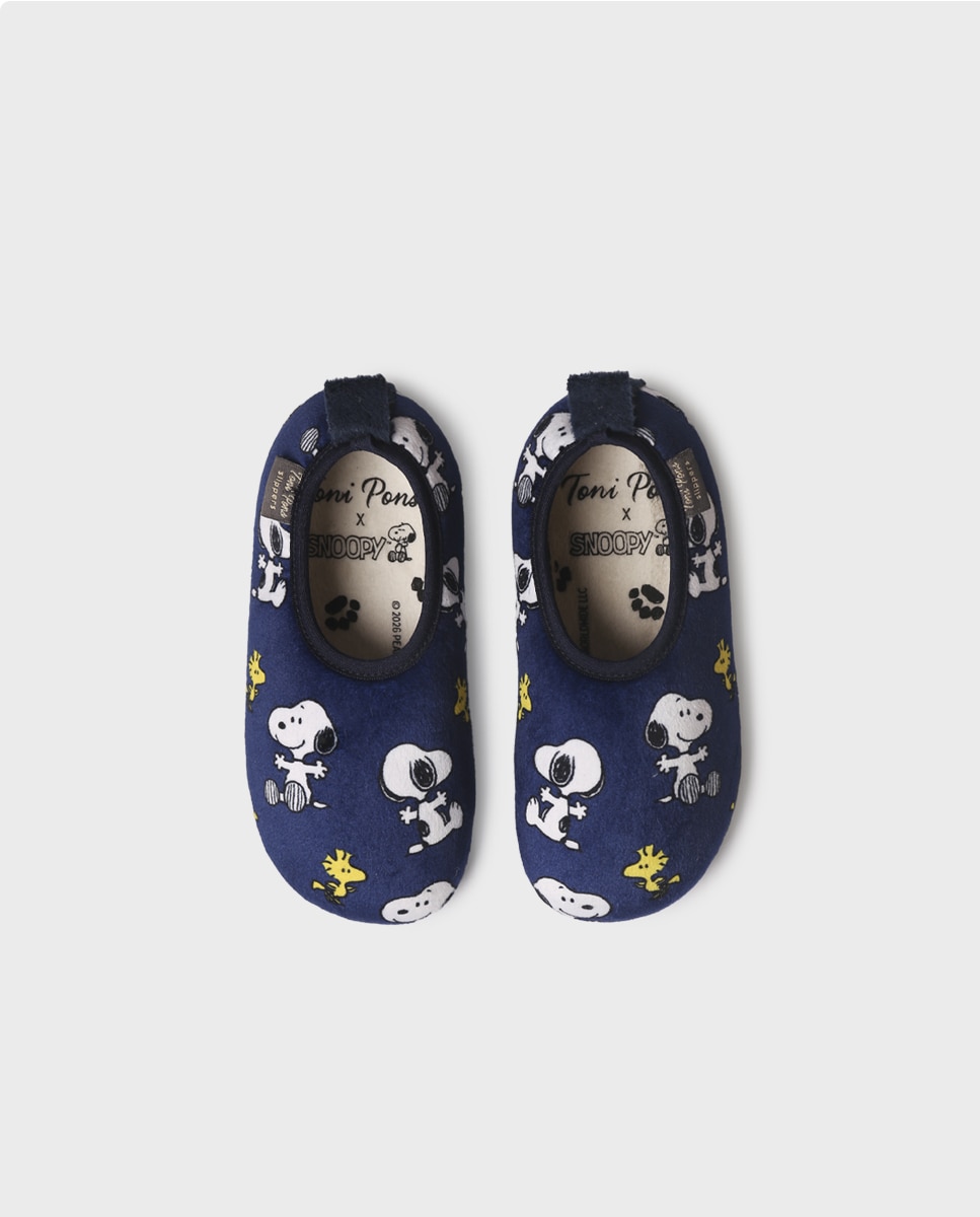 Zapatillas de casa de niños de pelo suave de snoopy - Toni Pons - Azul Azul-3