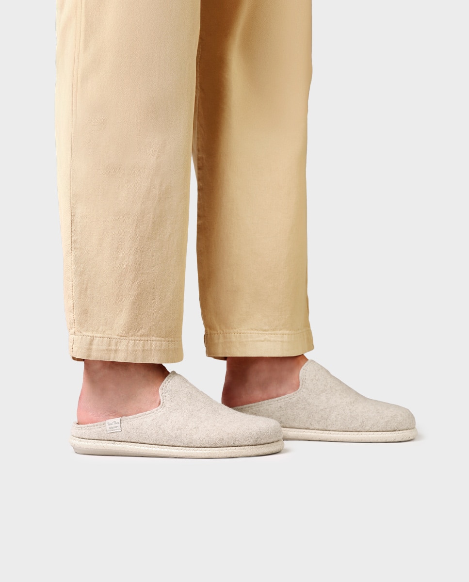 Zapatillas de casa de hombre de fieltro reciclado - Toni Pons - Crudo Crudo-2