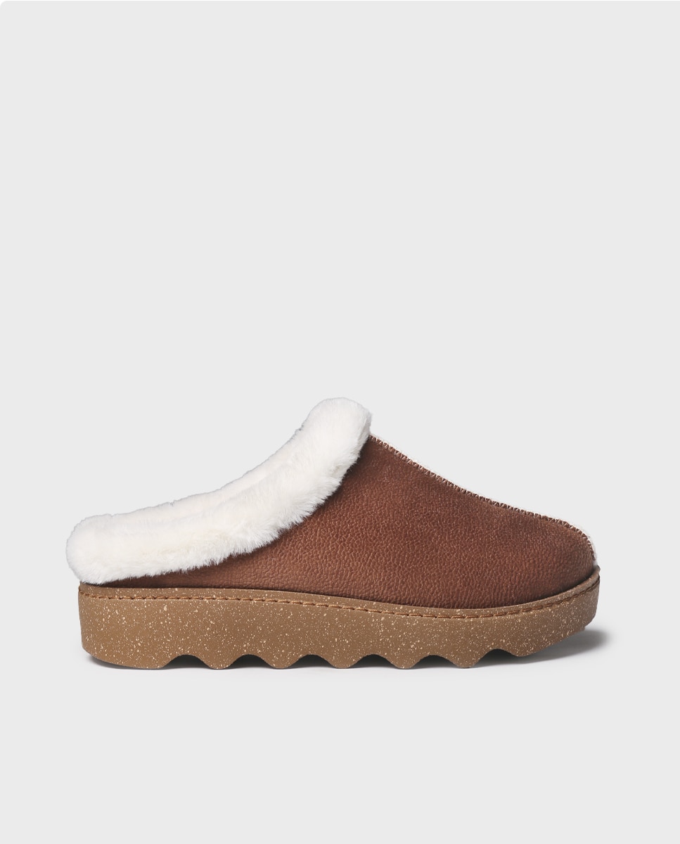 Zapatillas de casa de mujer tipo zueco - Toni Pons - Marrón oscuro Marrón oscuro-1