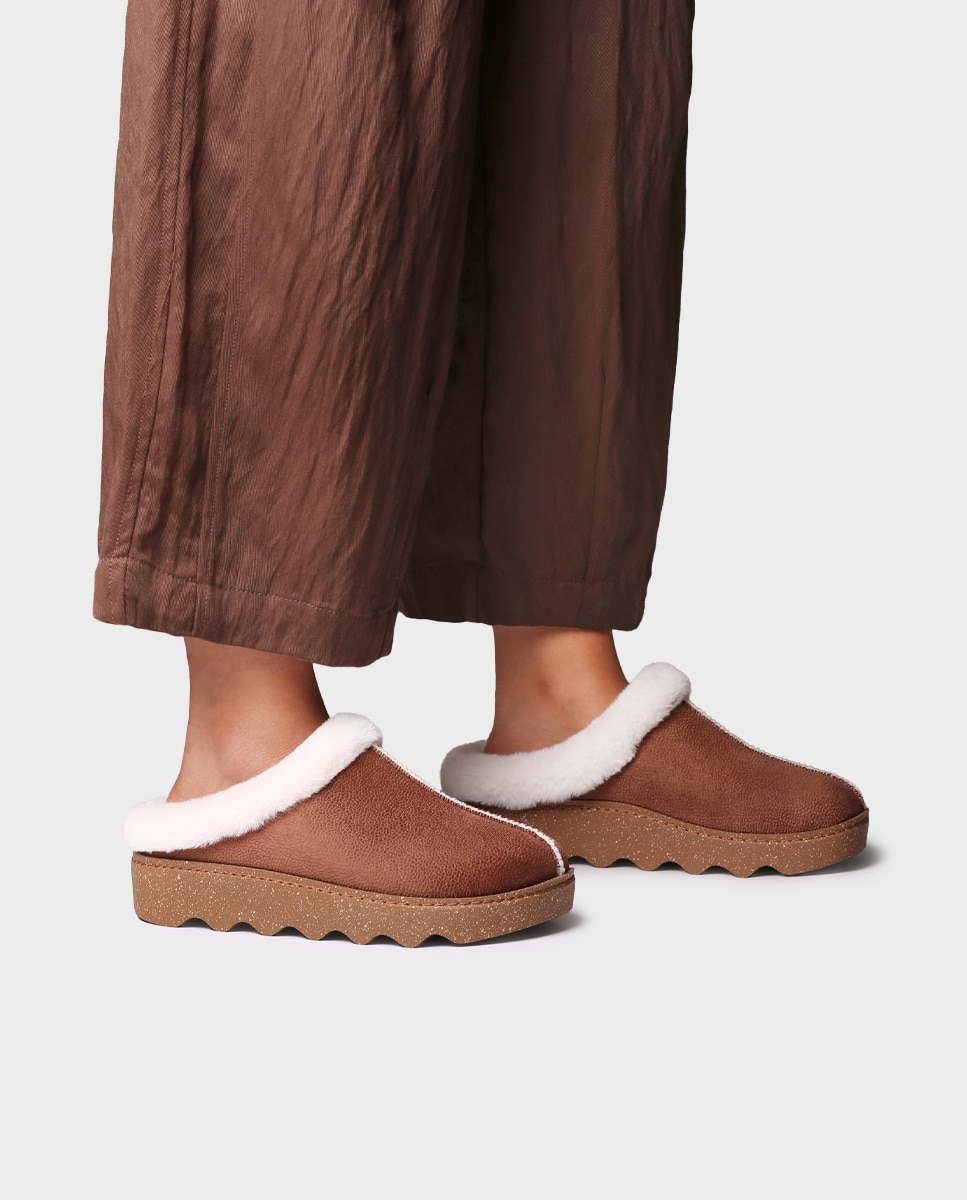 Zapatillas de casa de mujer tipo zueco - Toni Pons - Marrón oscuro Marrón oscuro-2