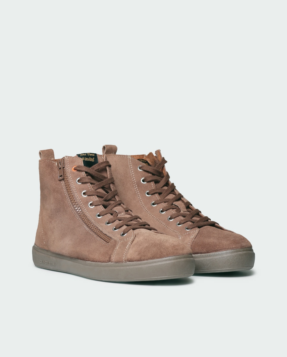 Zapatillas de hombre de serraje con cordones - Toni Pons - Gris Piedra Gris Piedra-4