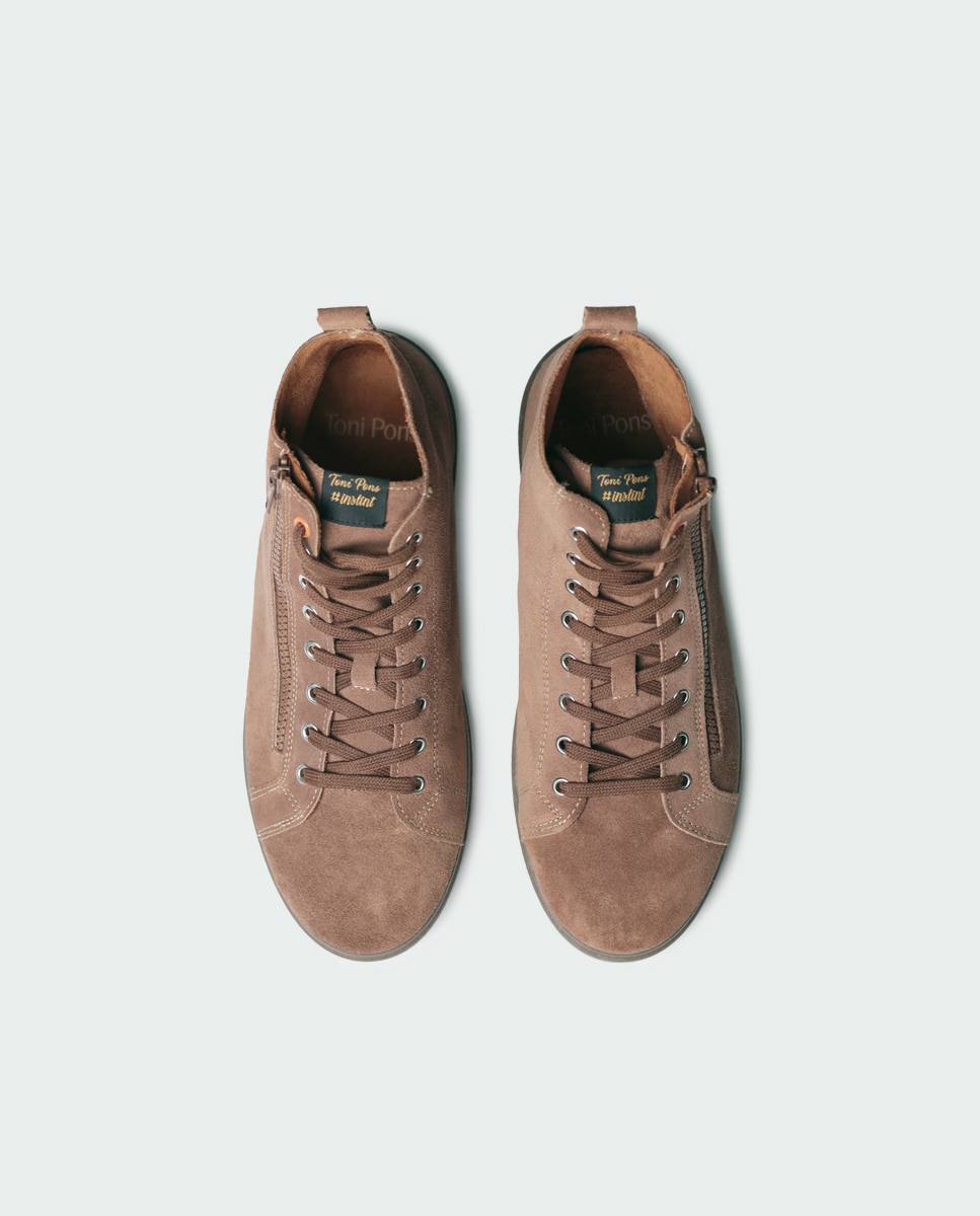 Zapatillas de hombre de serraje con cordones - Toni Pons - Gris Piedra Gris Piedra-3