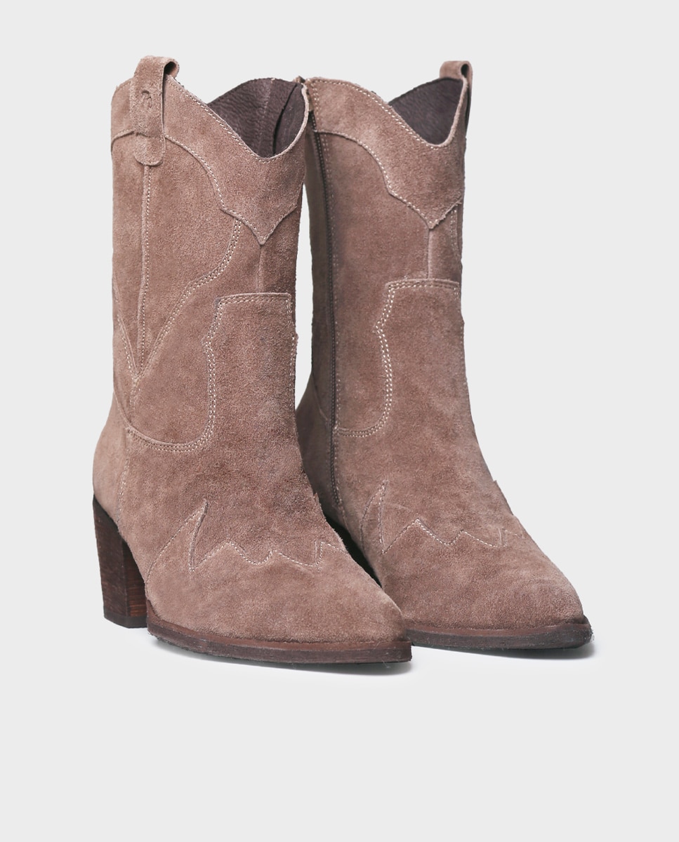 Botines cowboy de mujer de serraje con cremallera - Toni Pons - Topo Topo-4