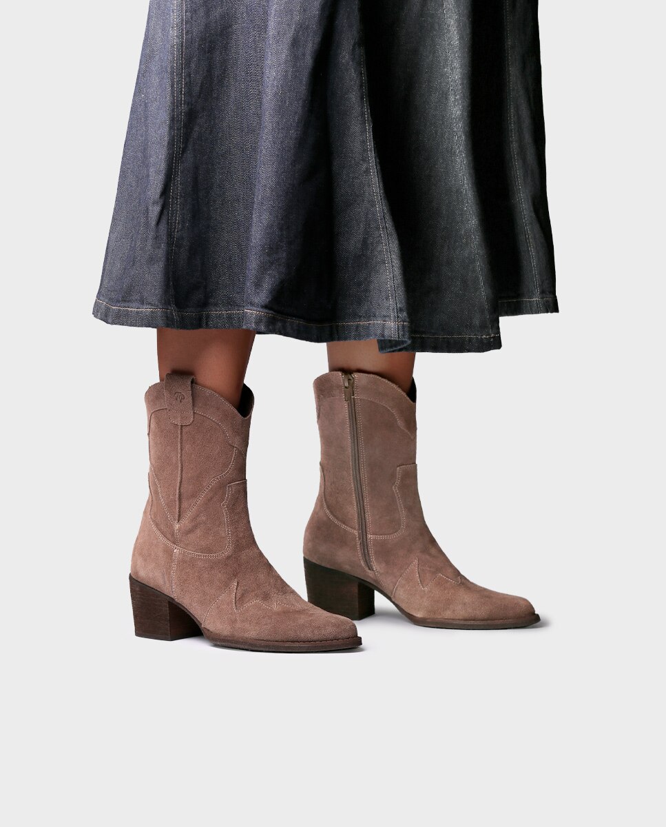 Botines cowboy de mujer de serraje con cremallera - Toni Pons - Topo Topo-2