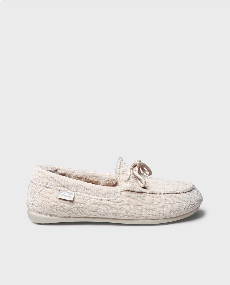 Zapatillas de casa de mujer tipo náutico - Toni Pons - Crudo Crudo-1