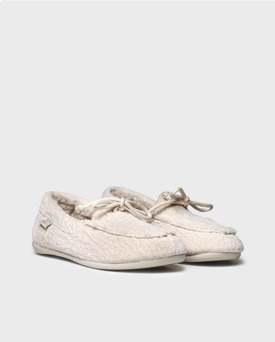 Zapatillas de casa de mujer tipo náutico - Toni Pons - Crudo Crudo-4