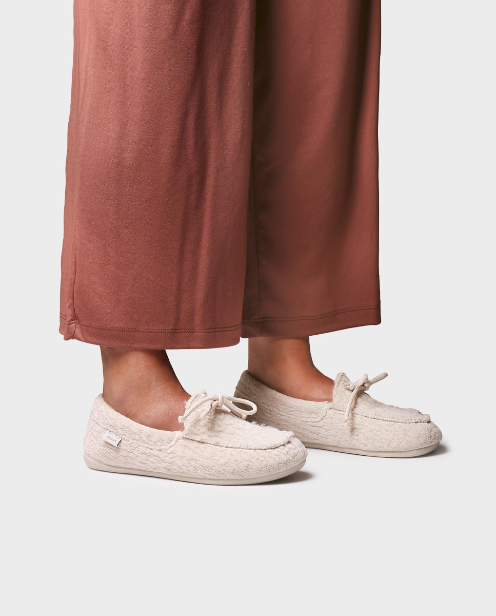 Zapatillas de casa de mujer tipo náutico - Toni Pons - Crudo Crudo-2