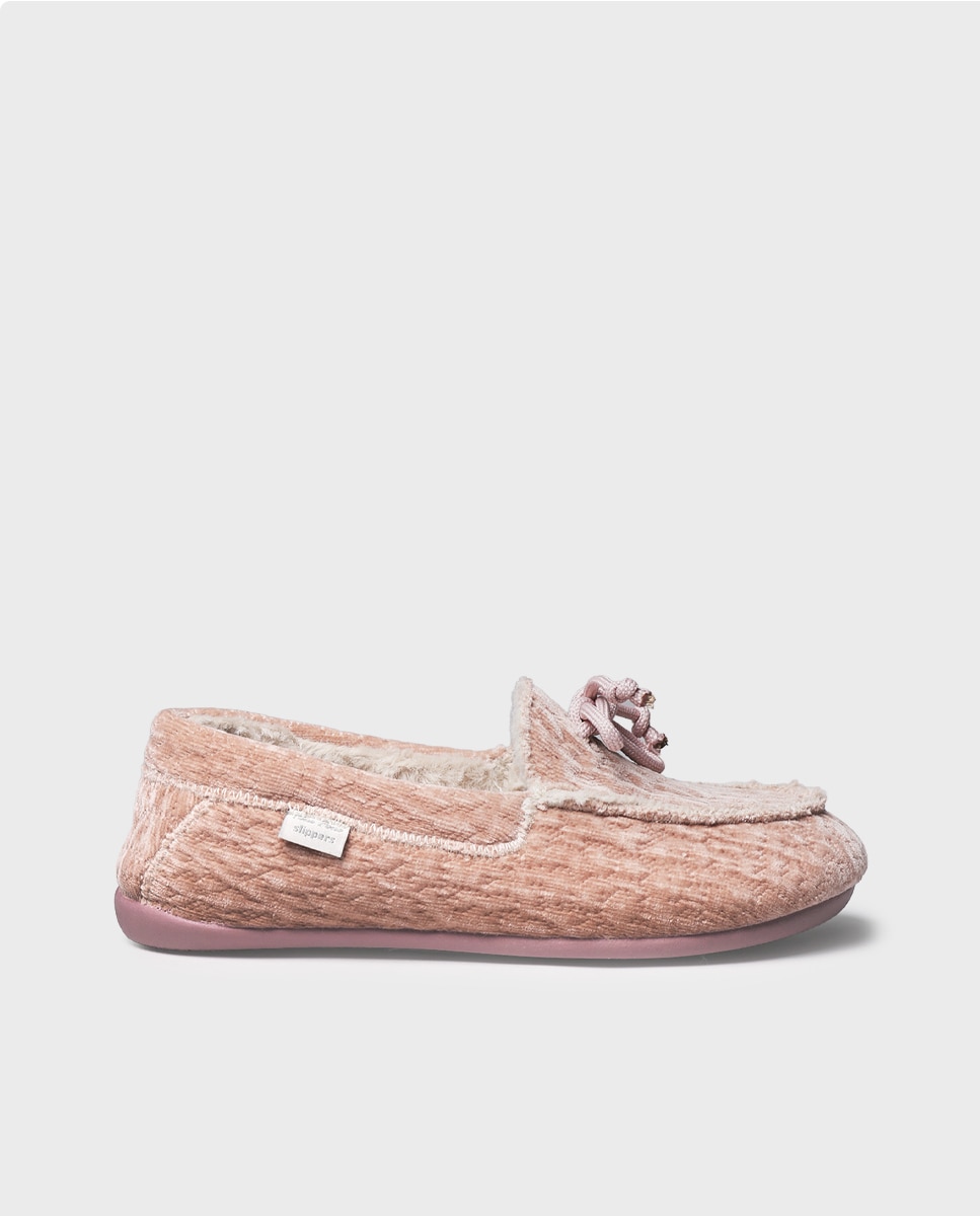 Zapatillas de casa de mujer tipo náutico - Toni Pons - Rosa Rosa-1