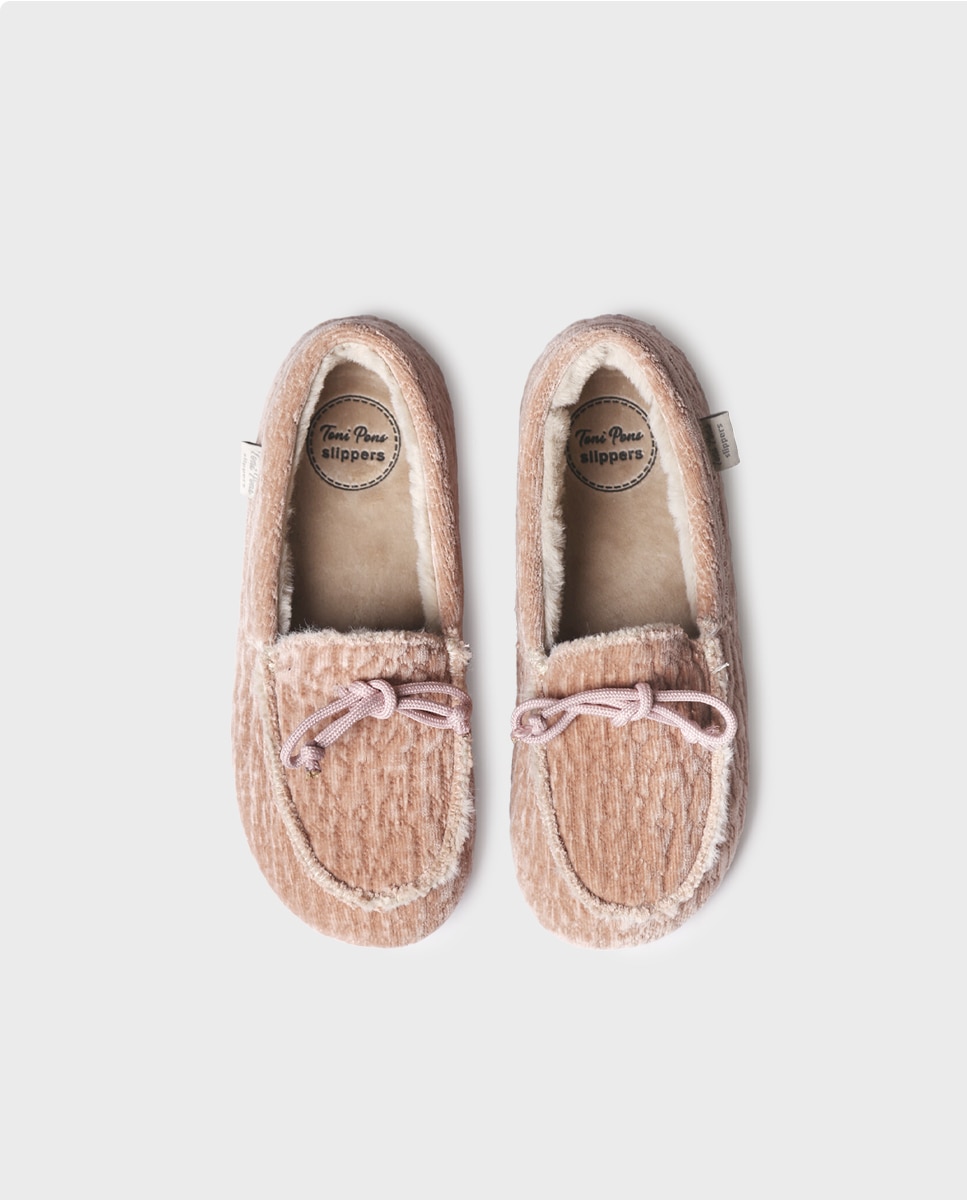 Zapatillas de casa de mujer tipo náutico - Toni Pons - Rosa Rosa-3