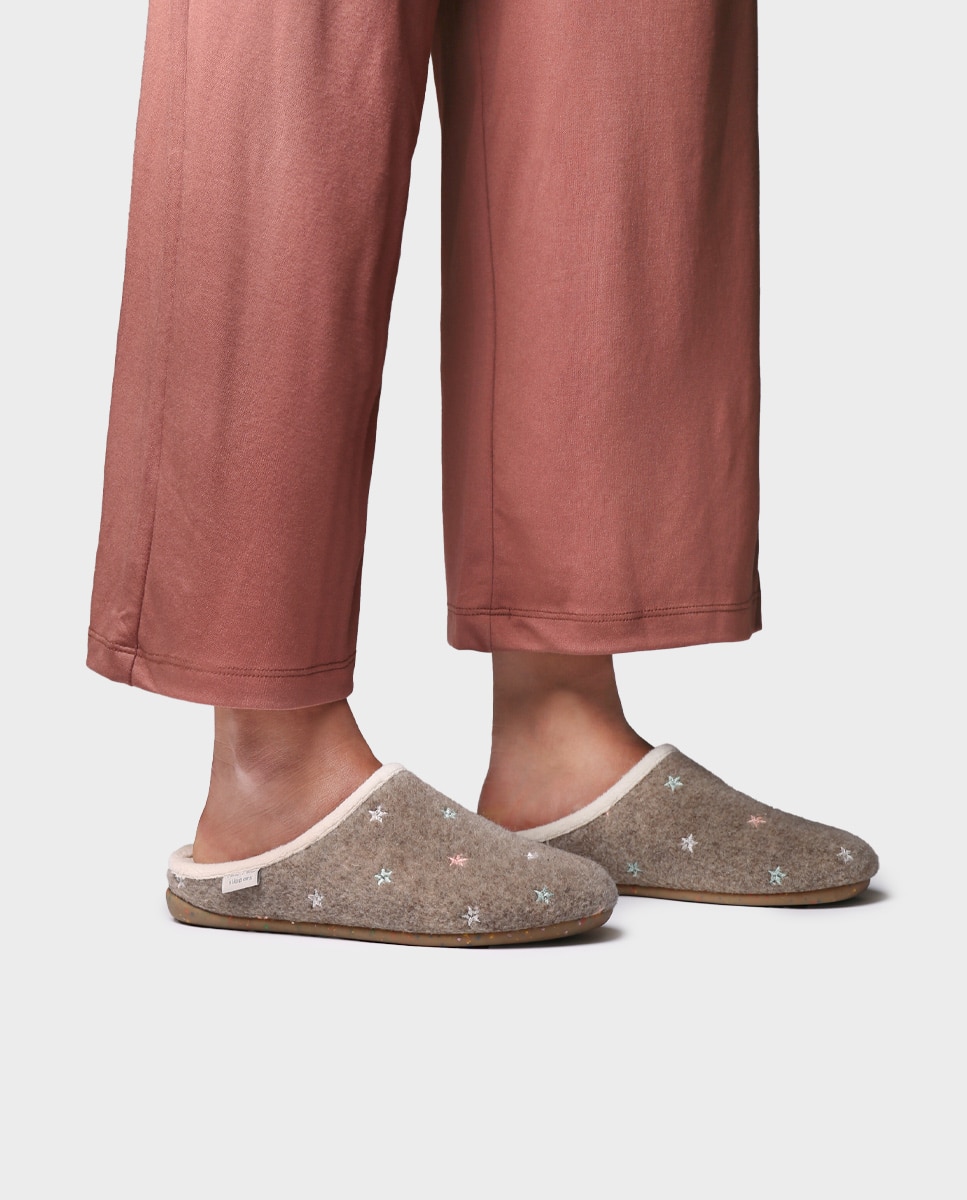 Zapatillas de casa de mujer de fieltro estampado - Toni Pons - Topo Topo-2