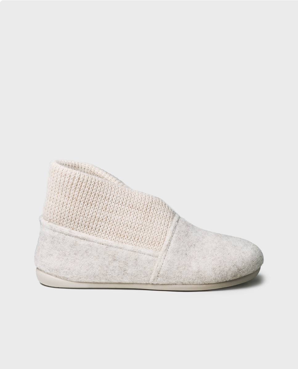 Zapatillas de casa de mujer tipo botín - Toni Pons - Crudo Crudo-1