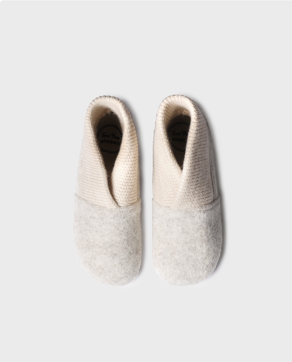 Zapatillas de casa de mujer tipo botín - Toni Pons - Crudo Crudo-3
