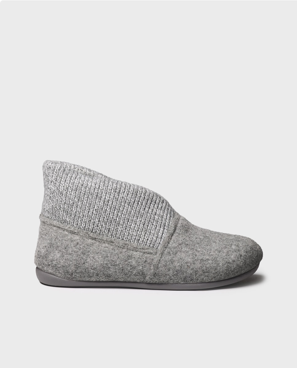Zapatillas de casa de mujer tipo botín - Toni Pons - Gris Gris-1