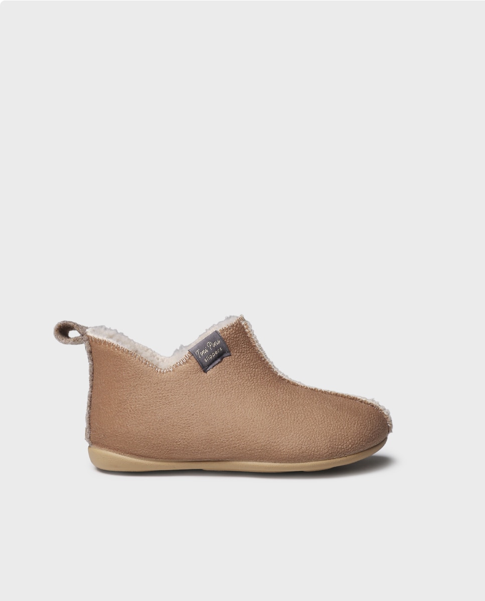 Zapatillas de casa cerradas de niños con tejido suave - Toni Pons - Marrón claro Marrón claro-1