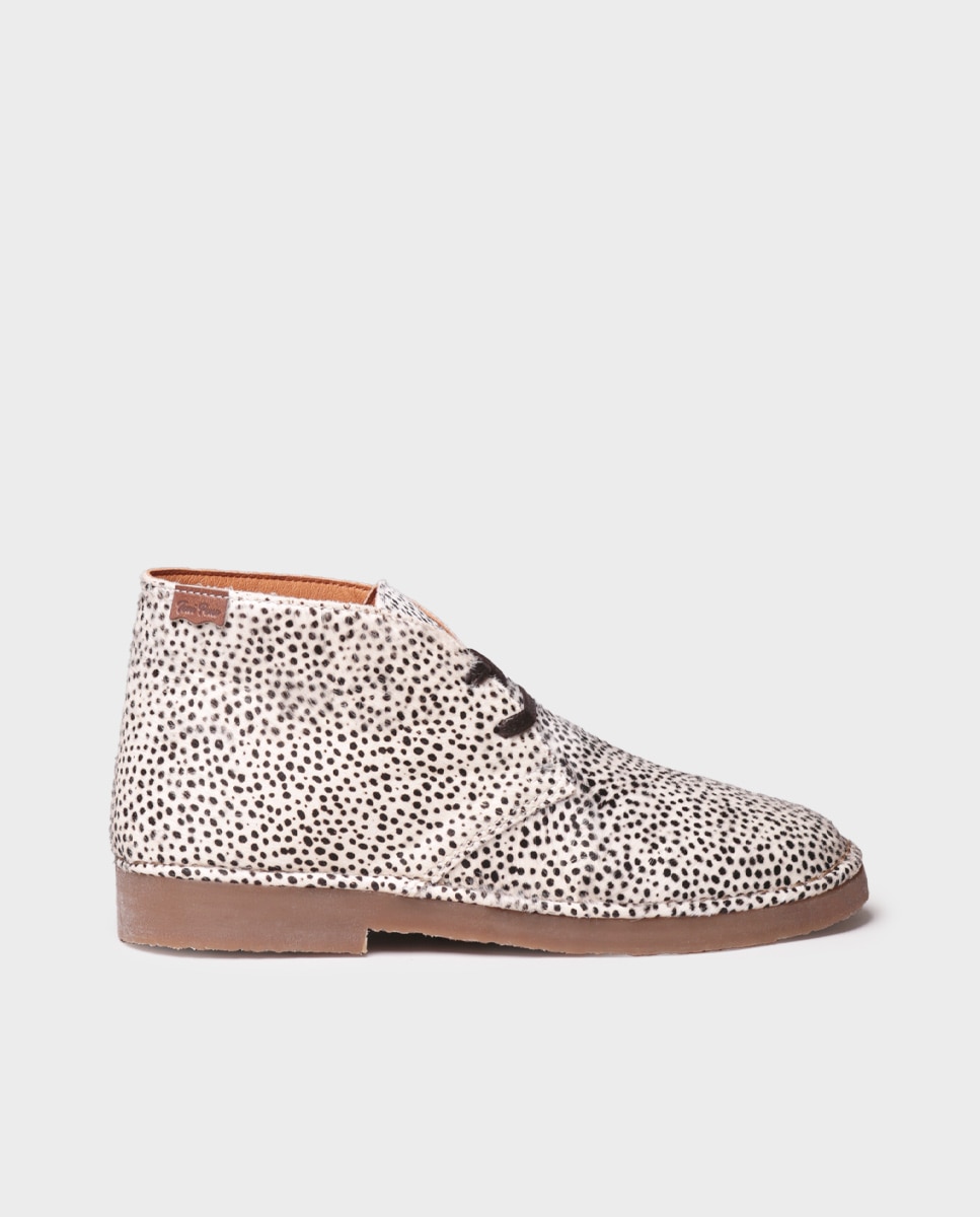 Botines planos de mujerde piel con cordones - Toni Pons - Blanco Blanco-1