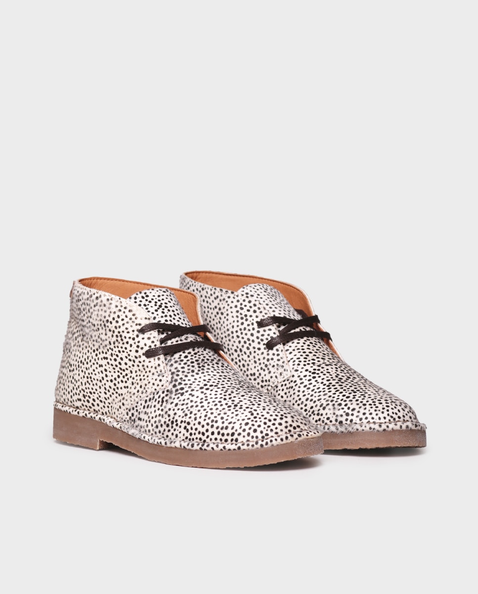 Botines planos de mujerde piel con cordones - Toni Pons - Blanco Blanco-3