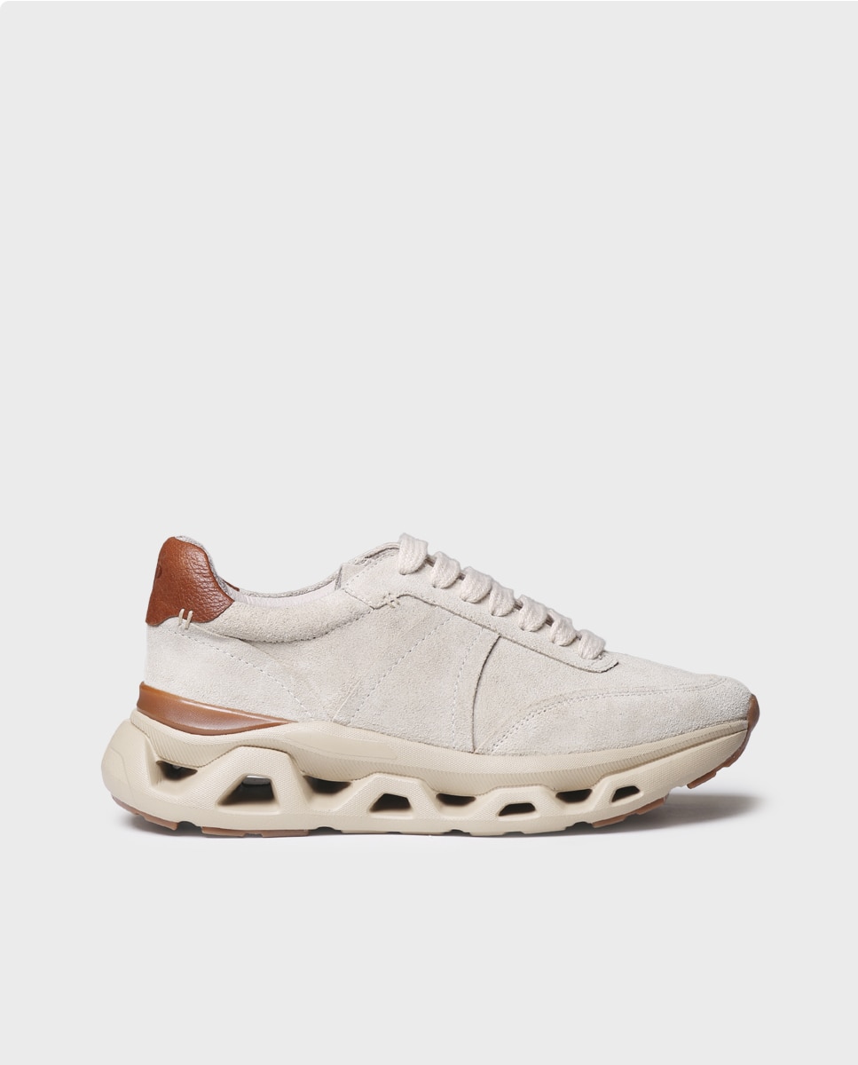 Zapatillas de mujer de piel con suela runner - Toni Pons - Gris Piedra Gris Piedra-1